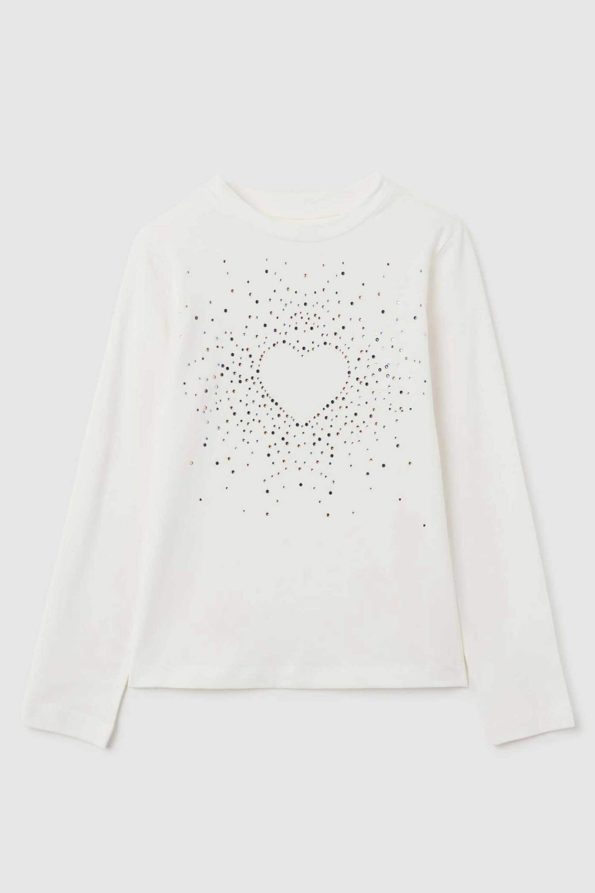 OVS KIDS OVS παιδική μπλούζα με print και στρας Regular Fit - 002402883 Λευκό