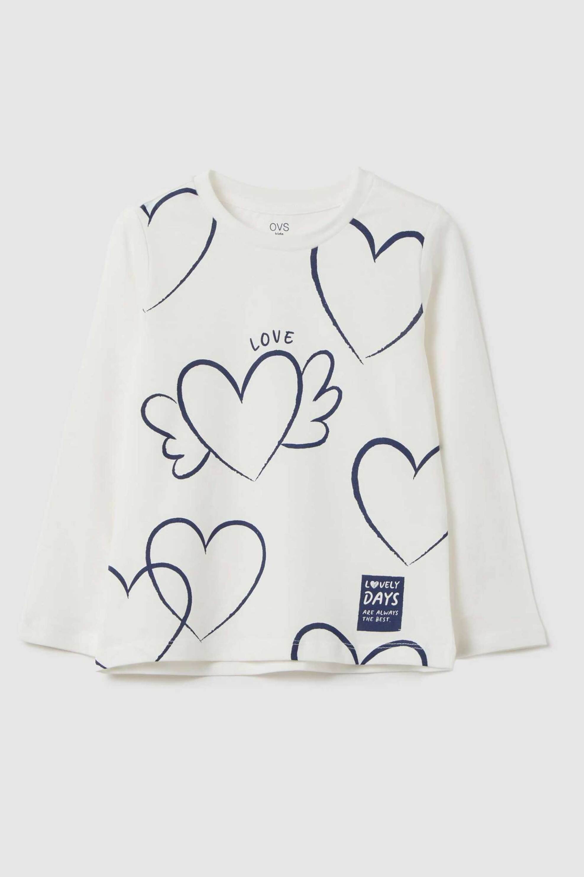 OVS KIDS OVS παιδική μπλούζα με all-over print Regular Fit - 002418222 Λευκό