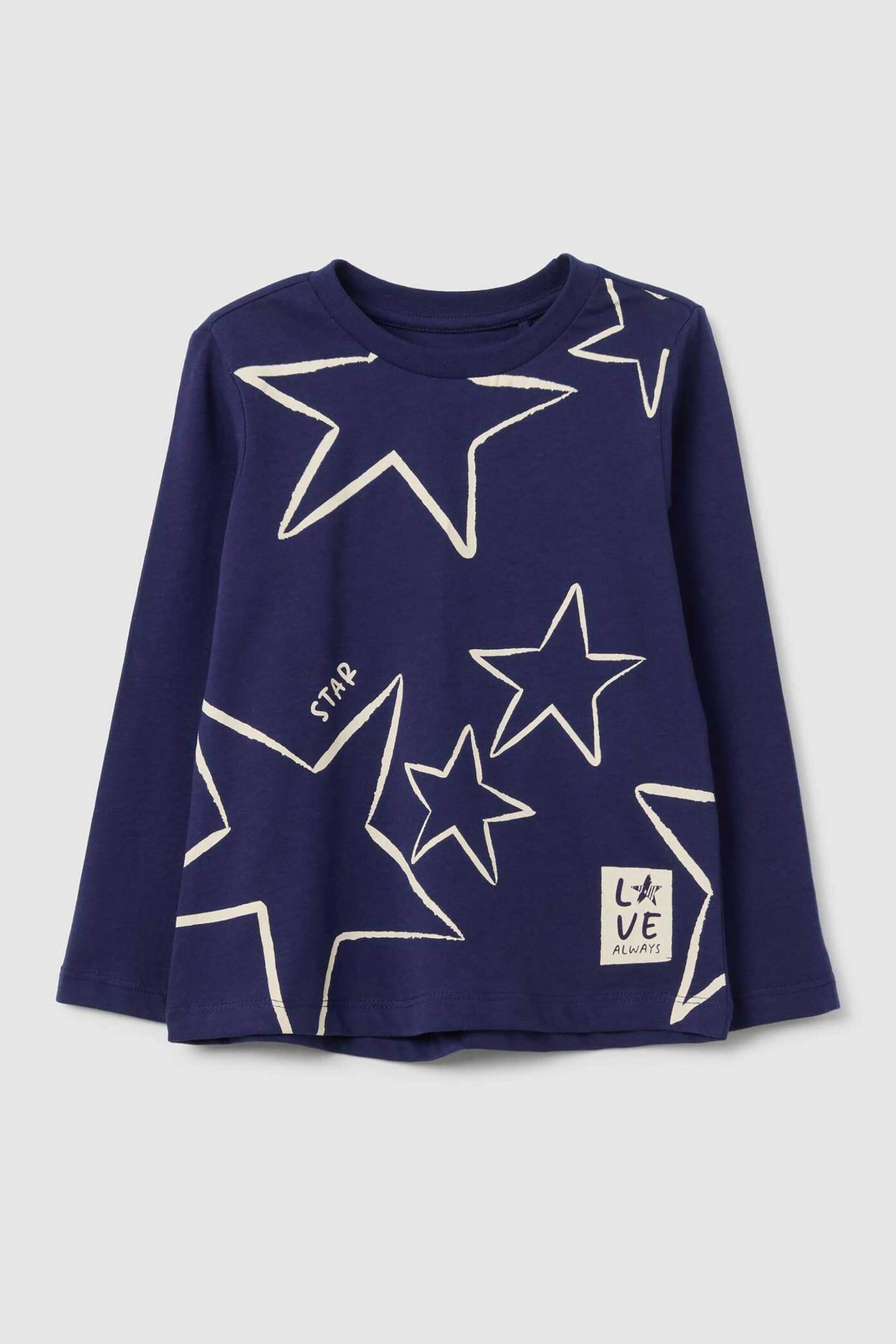 OVS KIDS OVS παιδική μπλούζα με all-over print Regular Fit - 002418352 Μπλε Σκούρο