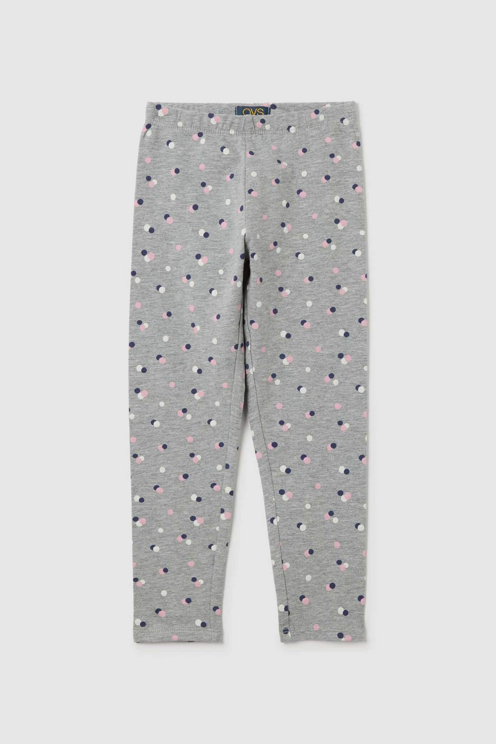 OVS KIDS OVS παιδικό κολάν με πουά σχέδιο Regular Fit - 002445153 Γκρι