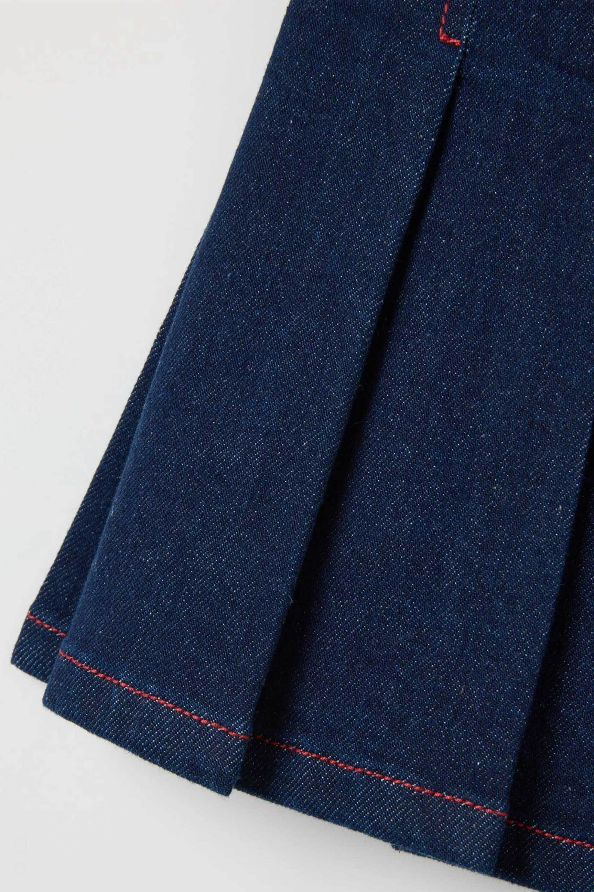 OVS παιδική denim φούστα πλισέ - 002447001 Μπλε Σκούρο φωτογραφία