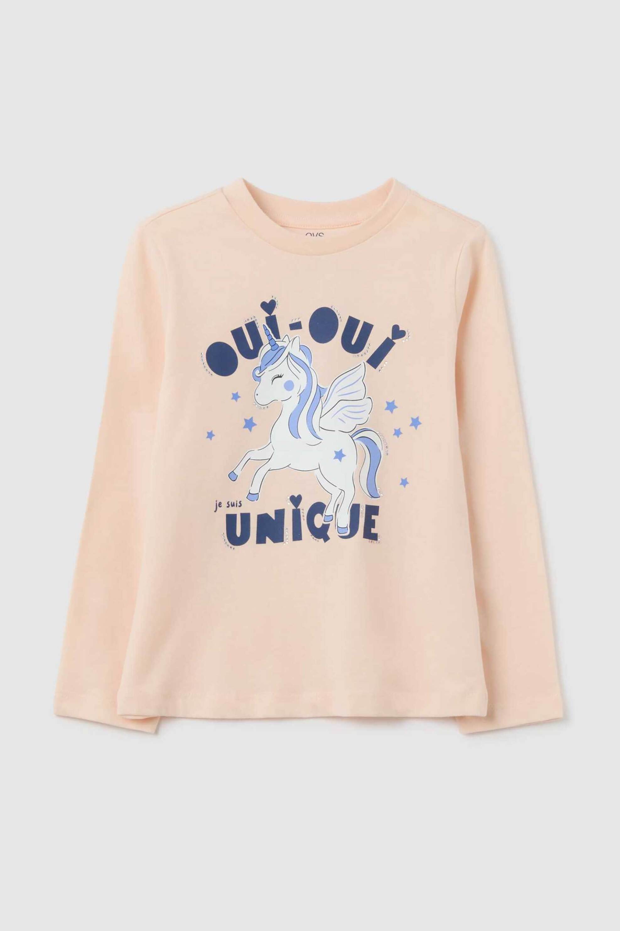 OVS KIDS OVS παιδική μπλούζα με print Regular Fit - 002447139 Ροζ Ανοιχτό