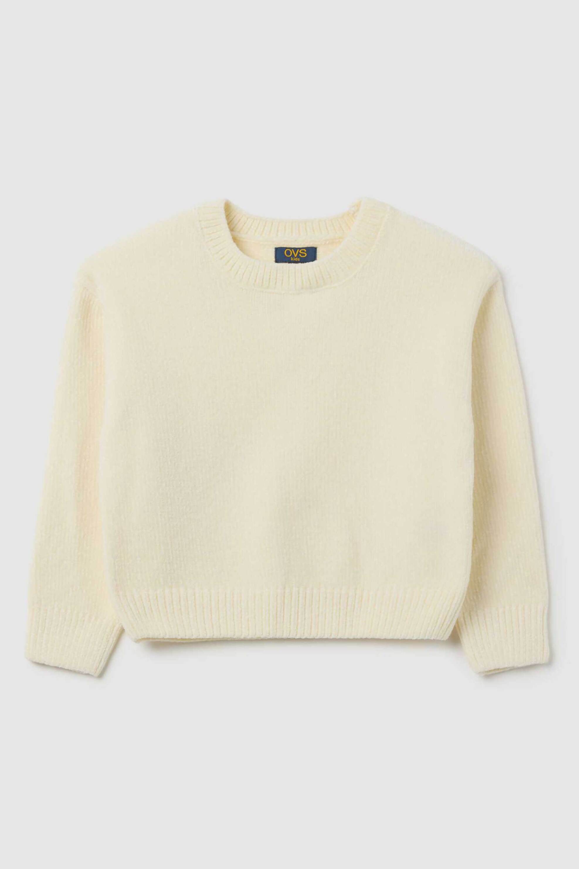 OVS παιδικό πουλόβερ Regular Fit - 002402615 Λευκό
