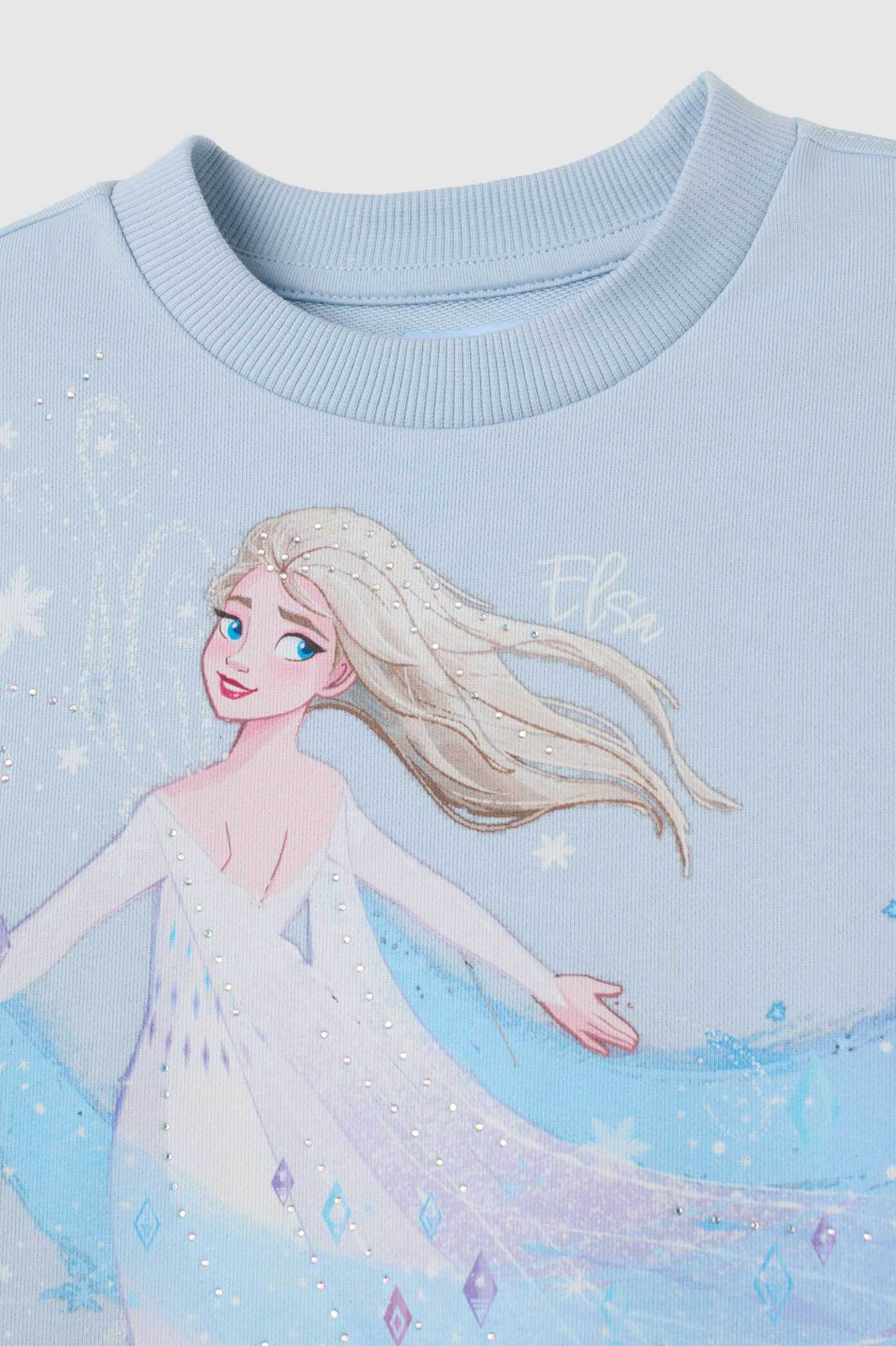 OVS παιδικό σετ μπλούζα φούτερ με με print "Frozen" και παντελόνι φόρμας (2 τεμάχια) - 002446601 Γαλάζιο φωτογραφία