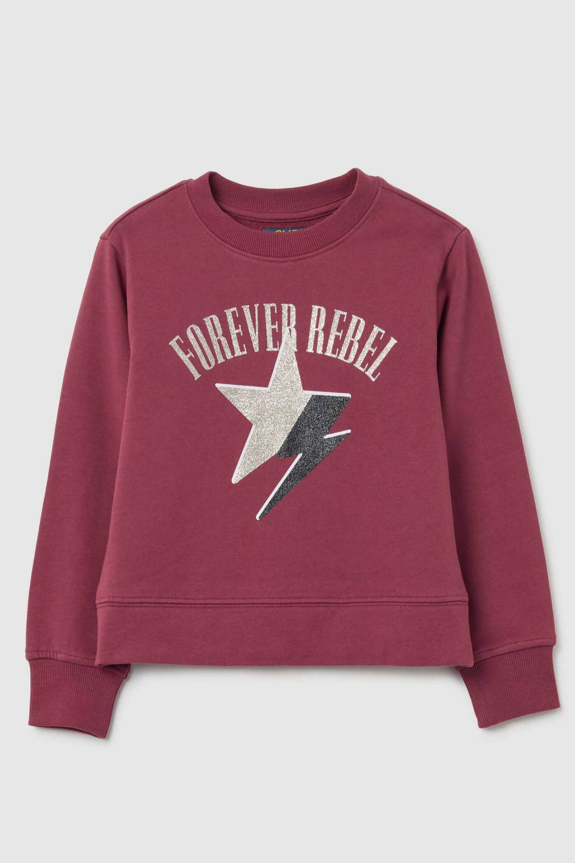 OVS KIDS OVS παιδικό φούτερ με print Regular Fit - 002457411 Κόκκινο