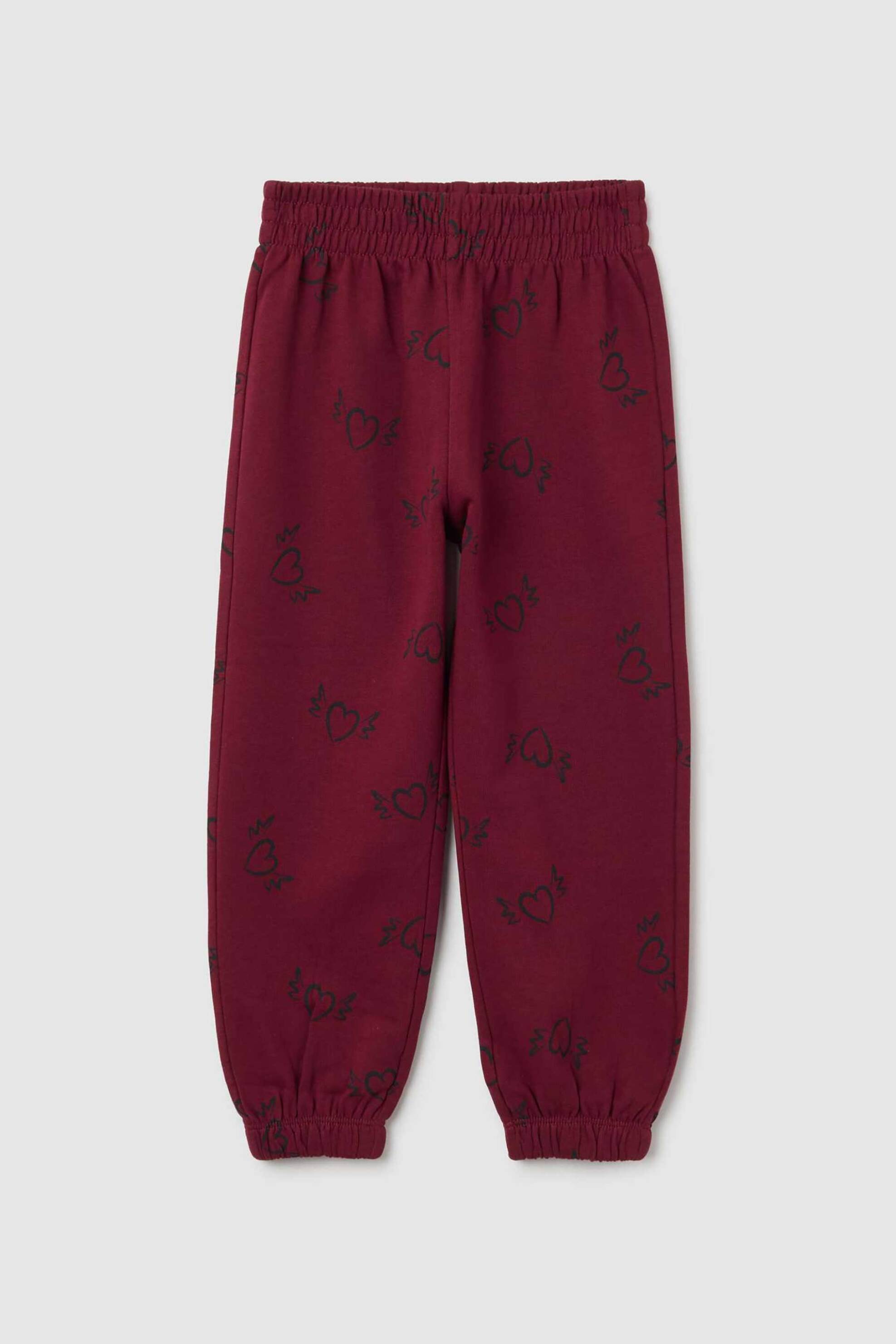 OVS KIDS OVS παιδικό παντελόνι φόρμας με all-over print - 002457502 Μπορντό