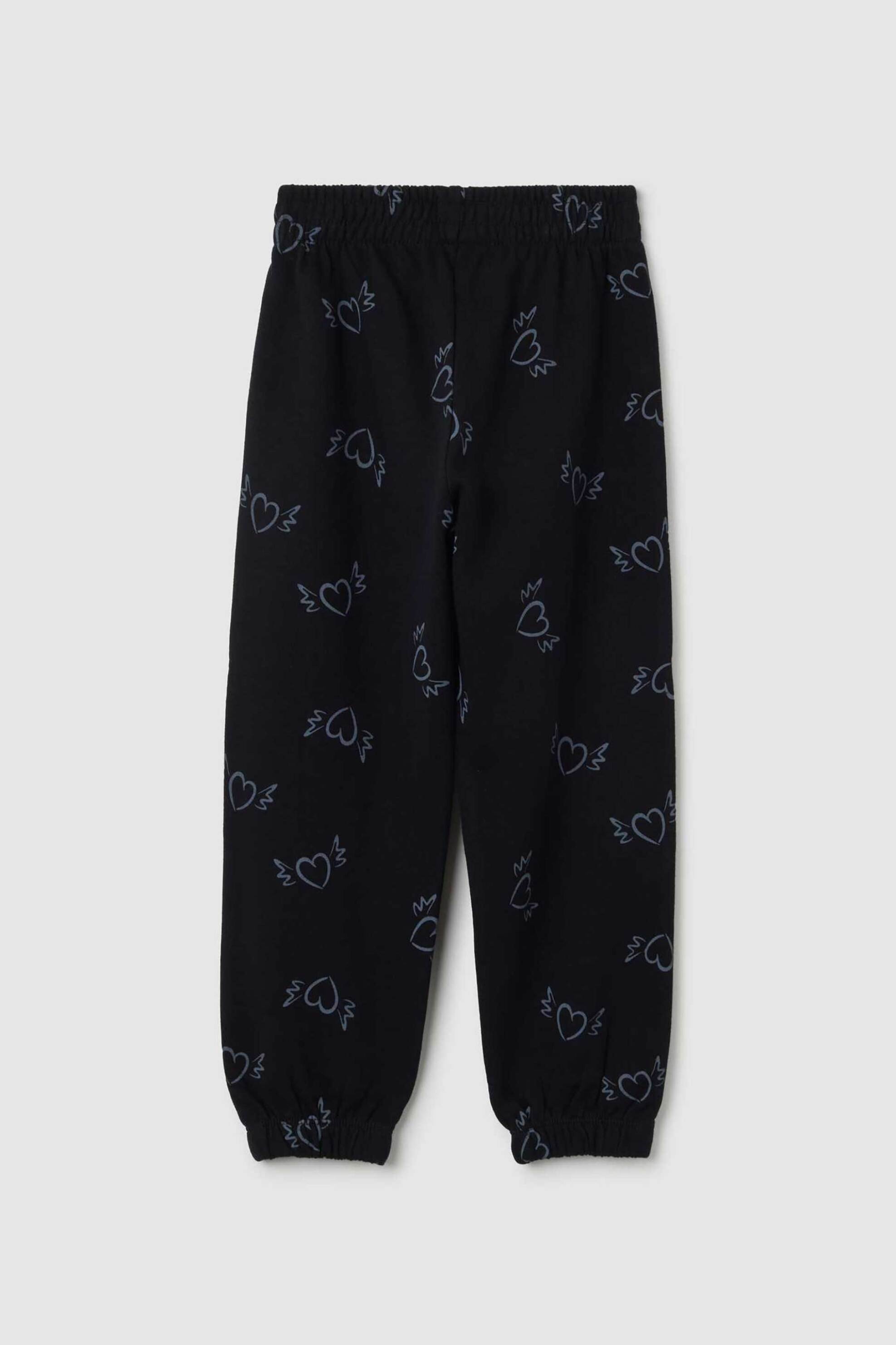 OVS παιδικό παντελόνι φόρμας με all-over print - 002457509 Μαύρο φωτογραφία