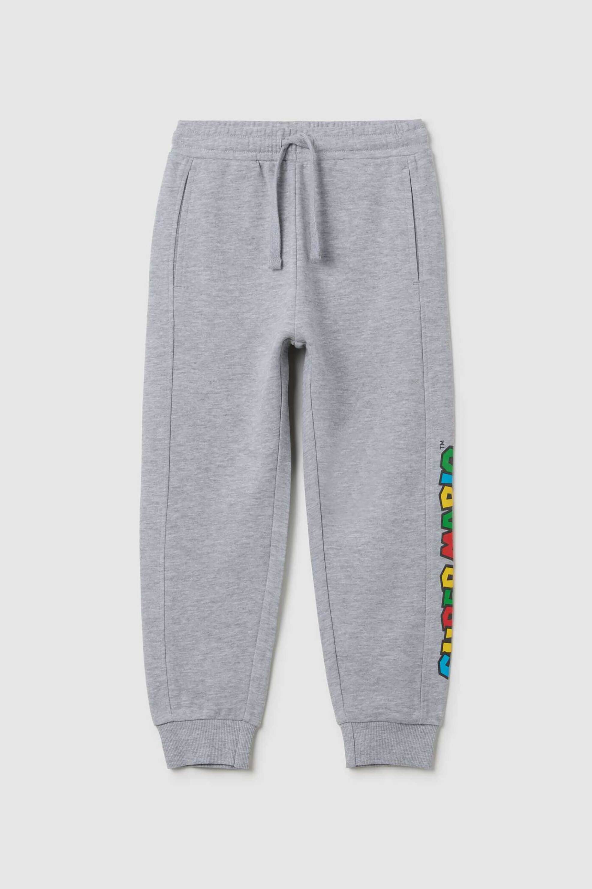 OVS KIDS OVS παιδικό παντελόνι φόρμας με print Regular Fit - 002400404 Γκρι