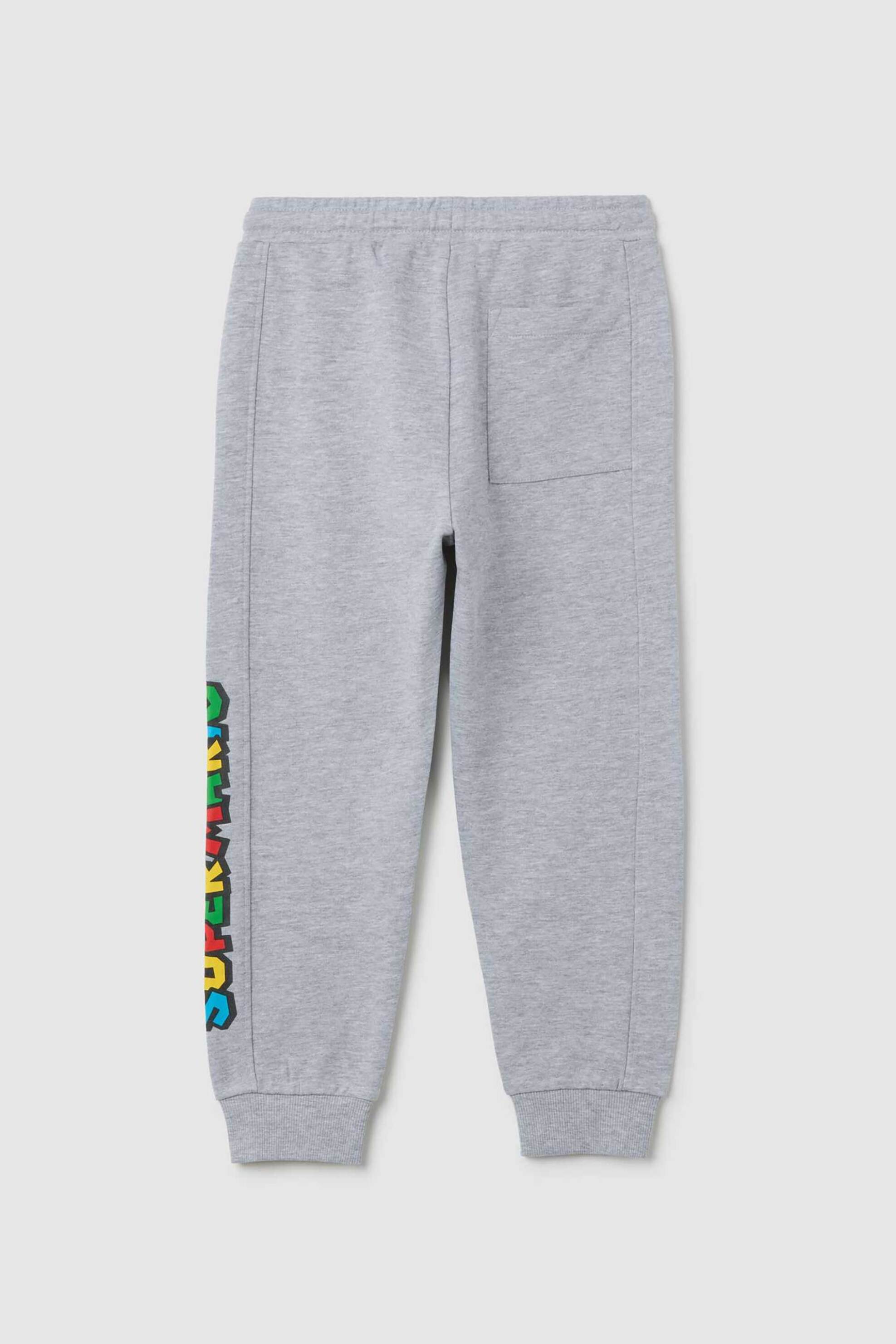 OVS παιδικό παντελόνι φόρμας με print Regular Fit - 002400404 Γκρι φωτογραφία