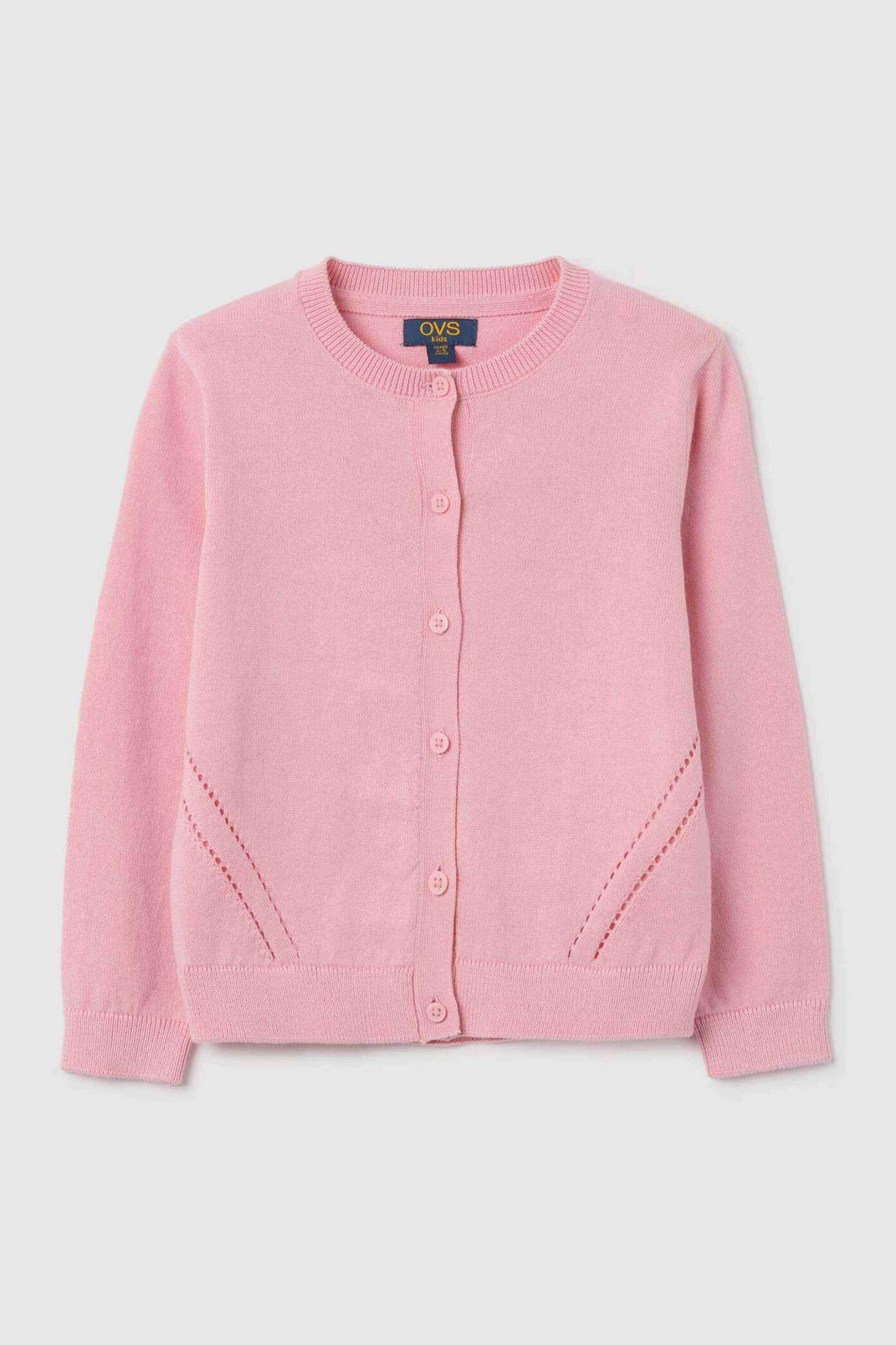 OVS KIDS OVS παιδική ζακέτα με διάτρητο σχέδιο Regular Fit - 002402571 Ροζ