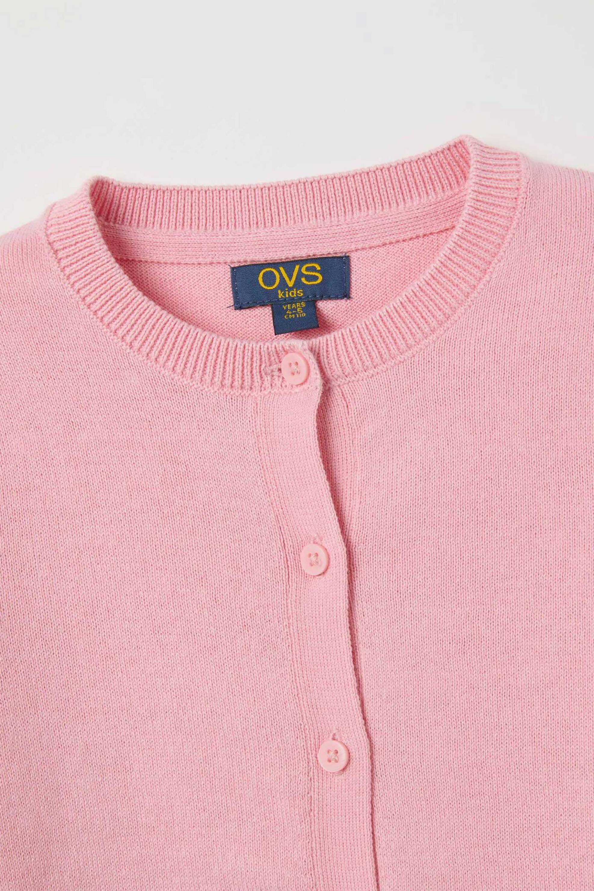 OVS παιδική ζακέτα με διάτρητο σχέδιο Regular Fit - 002402571 Ροζ φωτογραφία