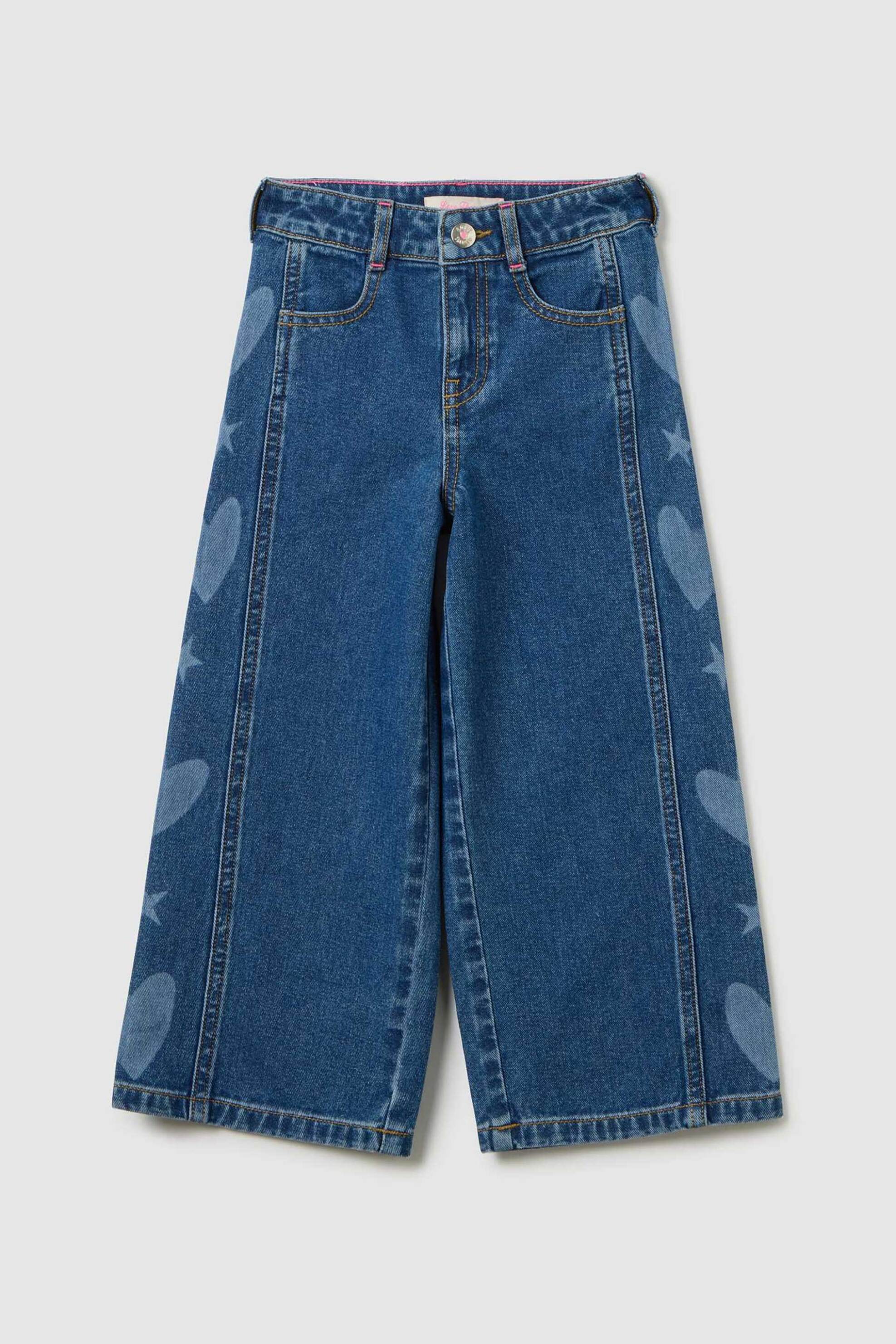 OVS KIDS OVS παιδικό τζιν παντελόνι με all-over print Wide Leg - 002418461 Denim Blue Σκούρο
