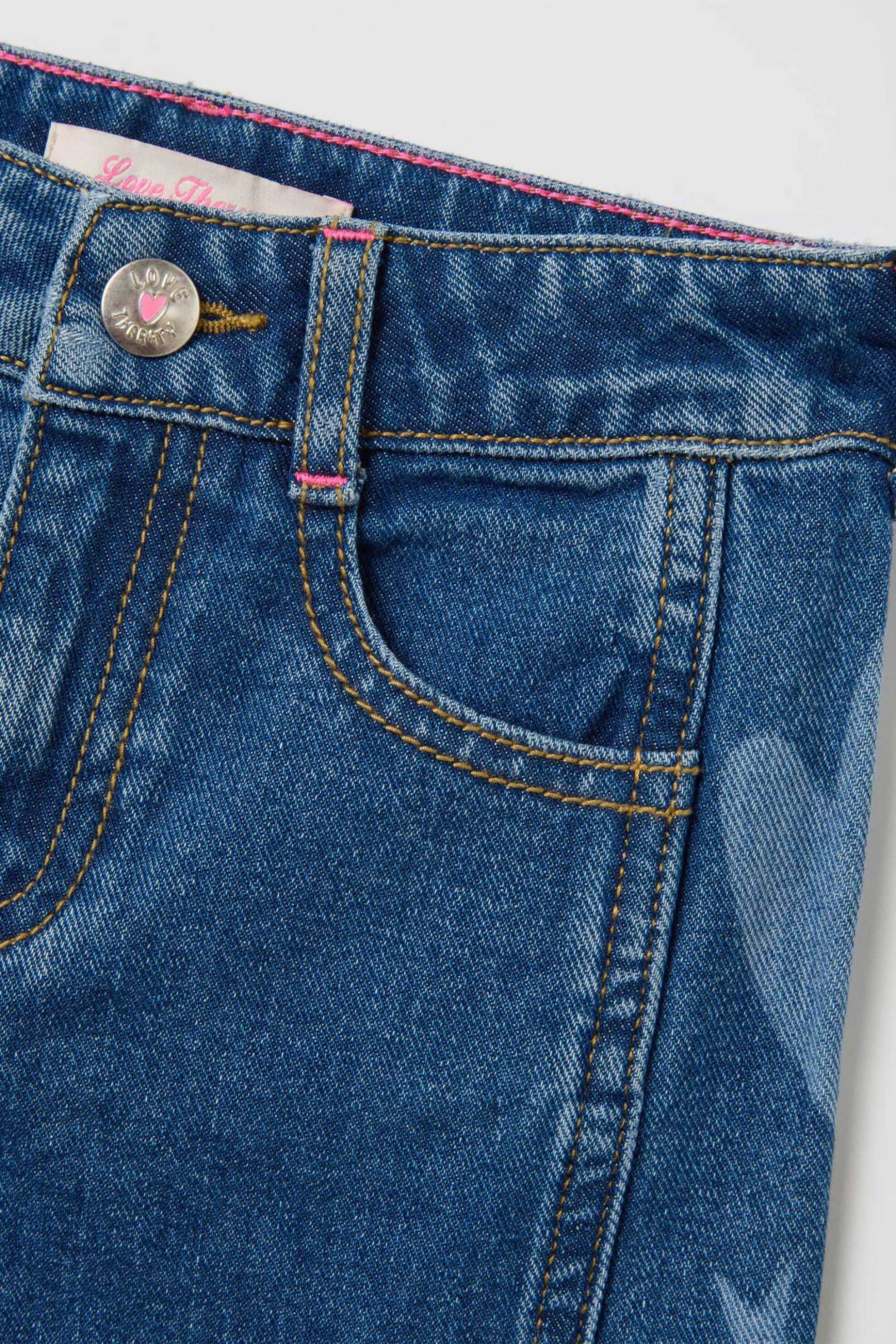 OVS παιδικό τζιν παντελόνι με all-over print Wide Leg - 002418461 Denim Blue Σκούρο φωτογραφία