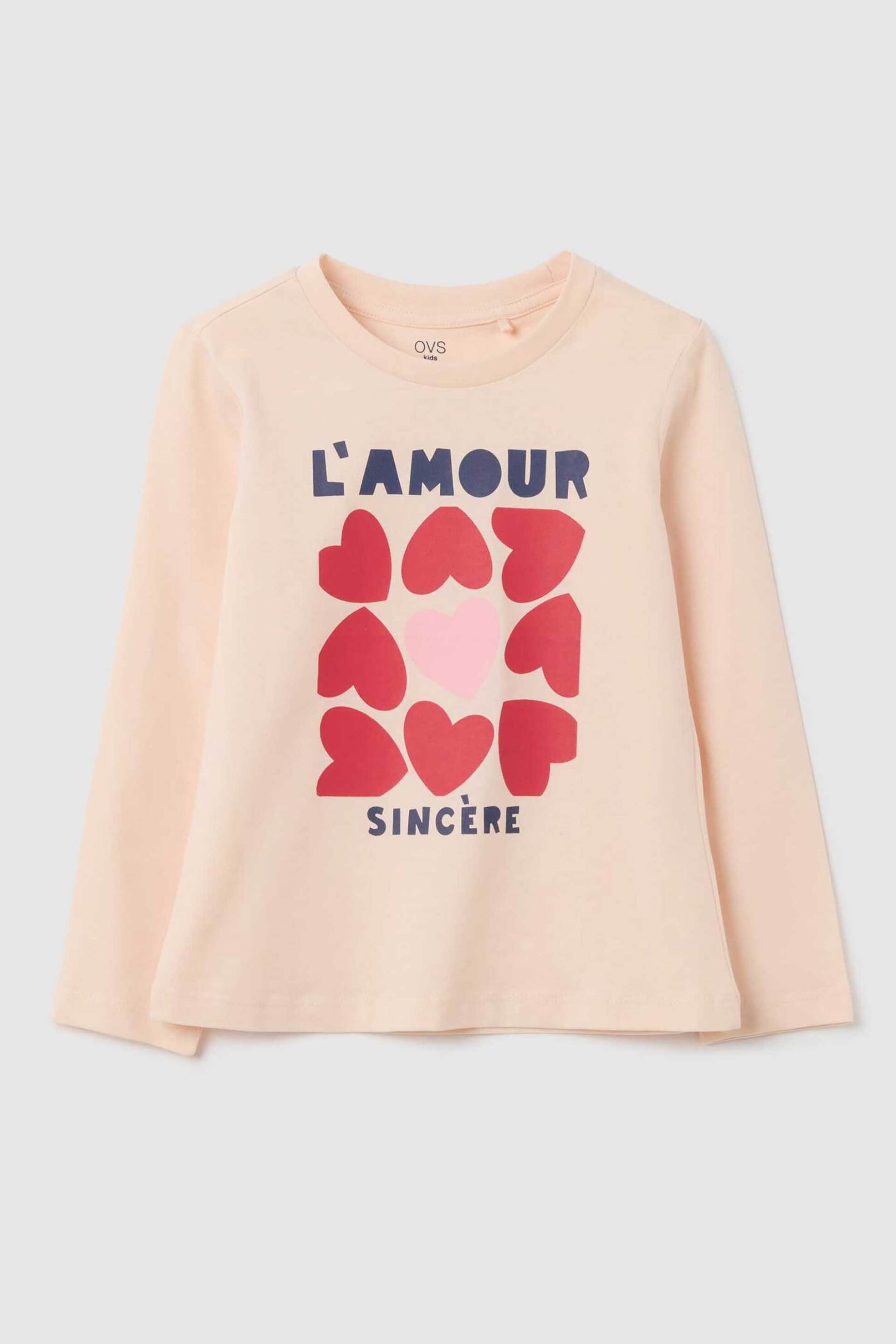OVS παιδική μπλούζα με print Regular Fit - 002445216 Μπεζ