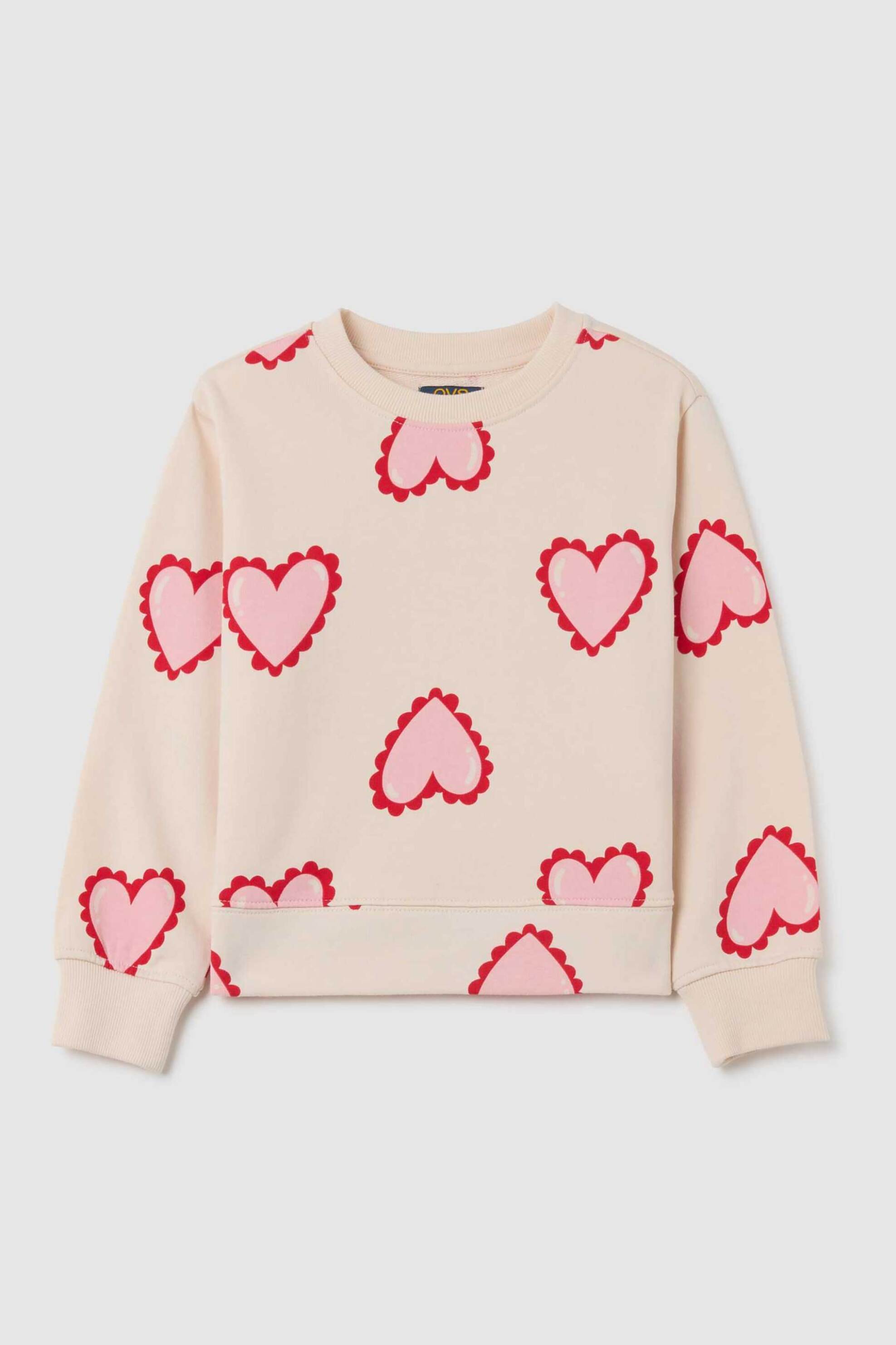 OVS KIDS OVS παιδικό φούτερ με all-over print Regular Fit - 002445237 Ροζ