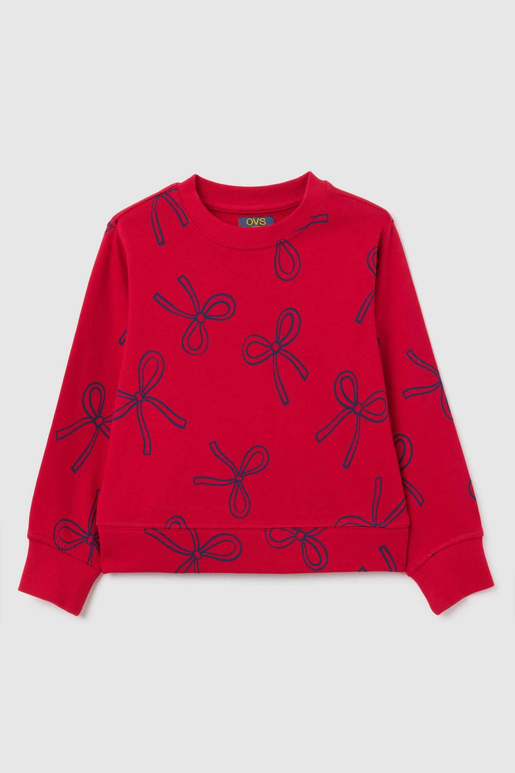 OVS KIDS OVS παιδικό φούτερ με all-over print Regular Fit - 002445244 Κόκκινο