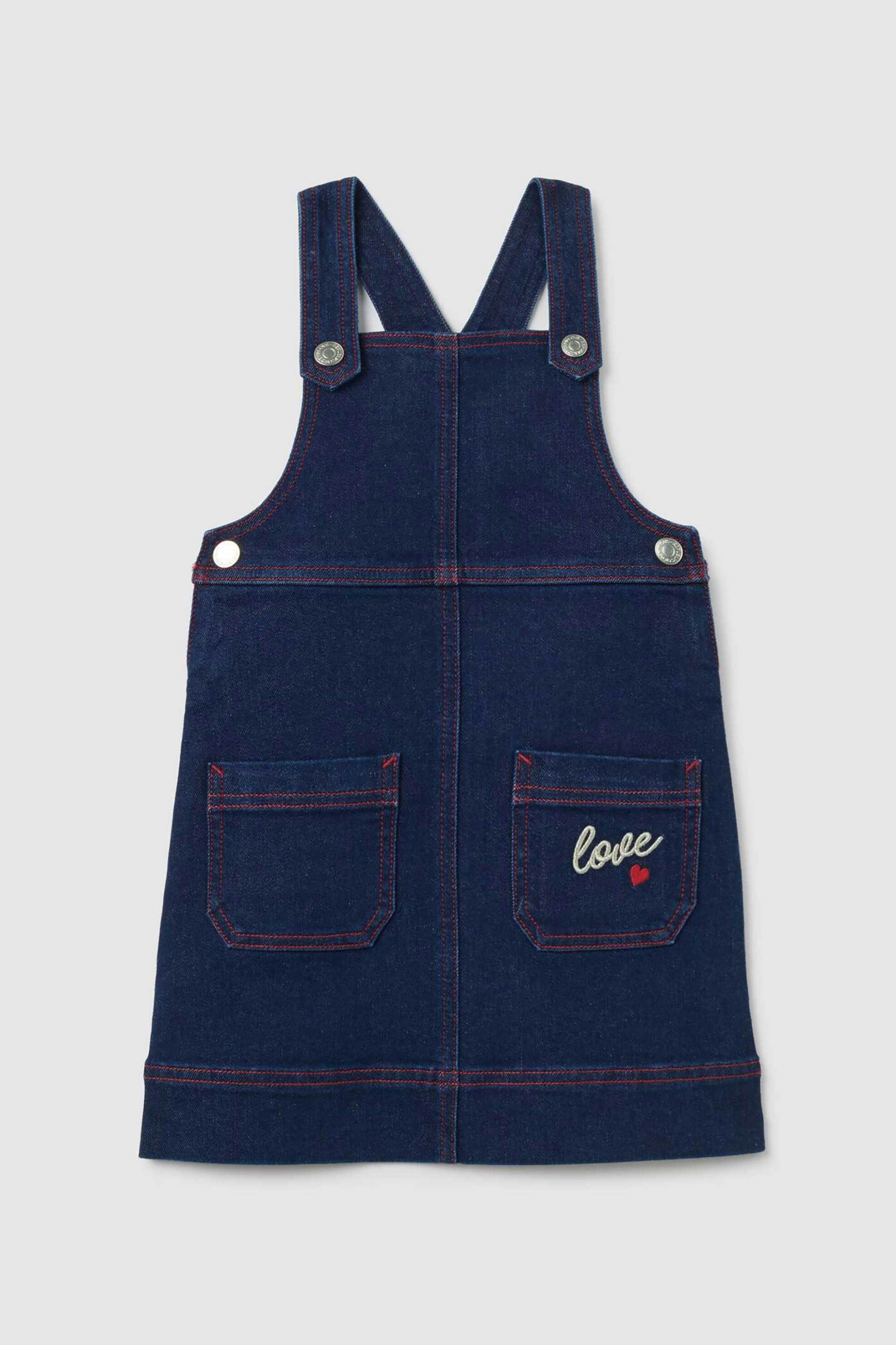 OVS παιδική denim σαλοπέτα με κέντημα - 002446914 Denim Blue Σκούρο