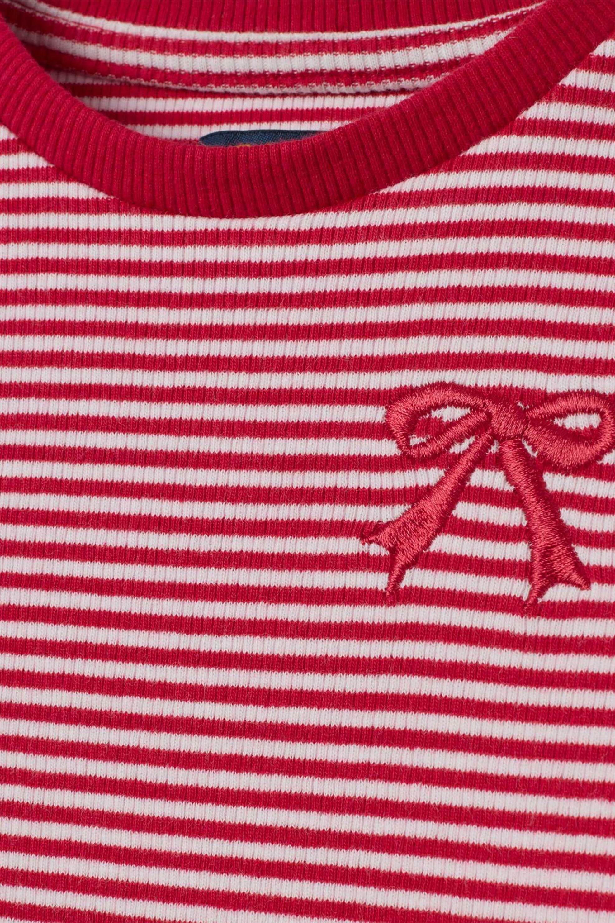 OVS παιδική μπλούζα με ριγέ σχέδιο Regular Fit - 002446980 Κόκκινο φωτογραφία