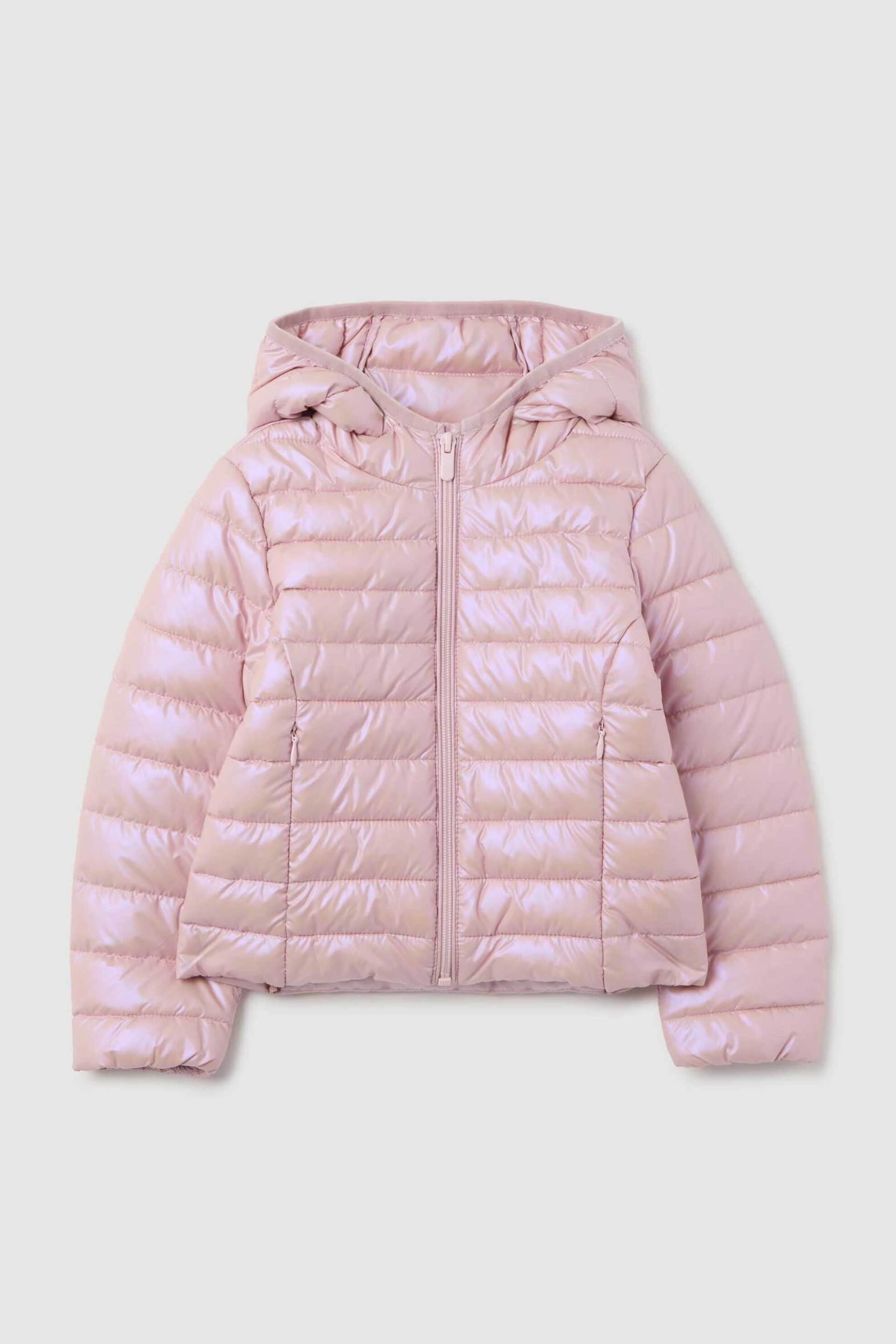 OVS παιδικό μπουφάν με καπιτονέ σχέδιο και κουκούλα - 002394590 Ροζ