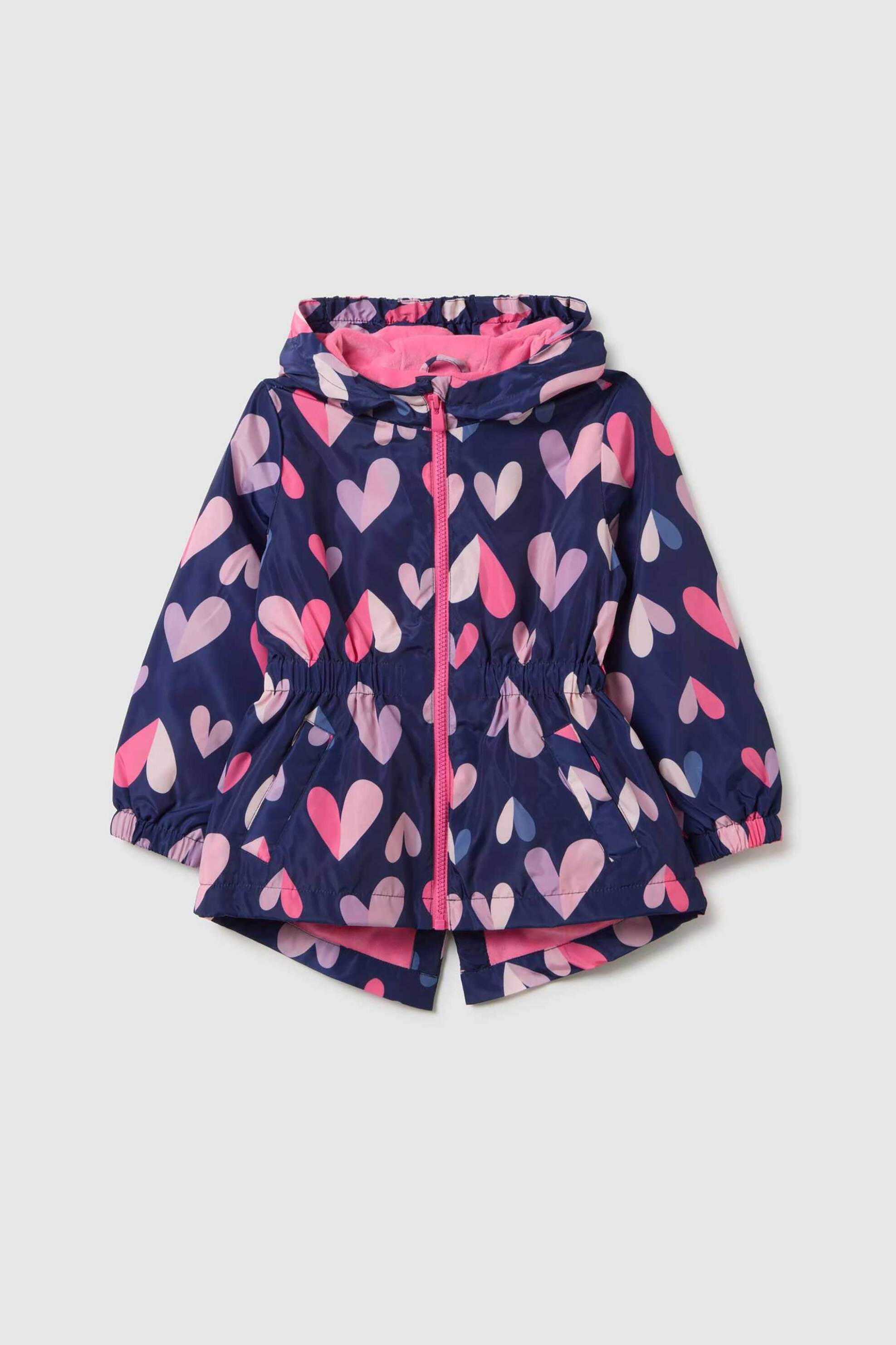 OVS παιδικό μπουφάν με κουκούλα και all-over print - 002402696 Μπλε Σκούρο