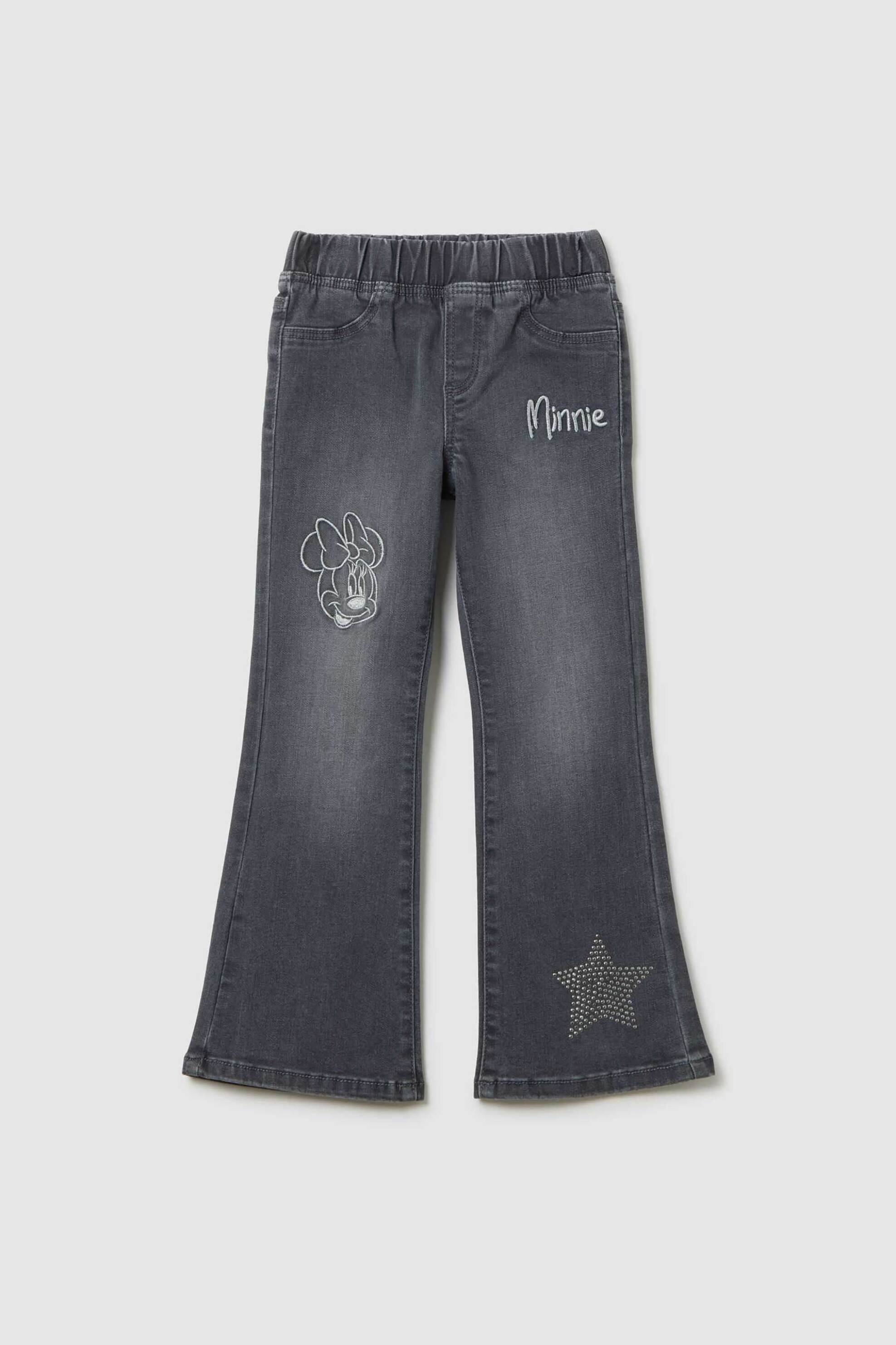 OVS παιδικό βαμβακερό denim κολάν με ελαστική μέση "Minnie" - 002459188 Γκρι