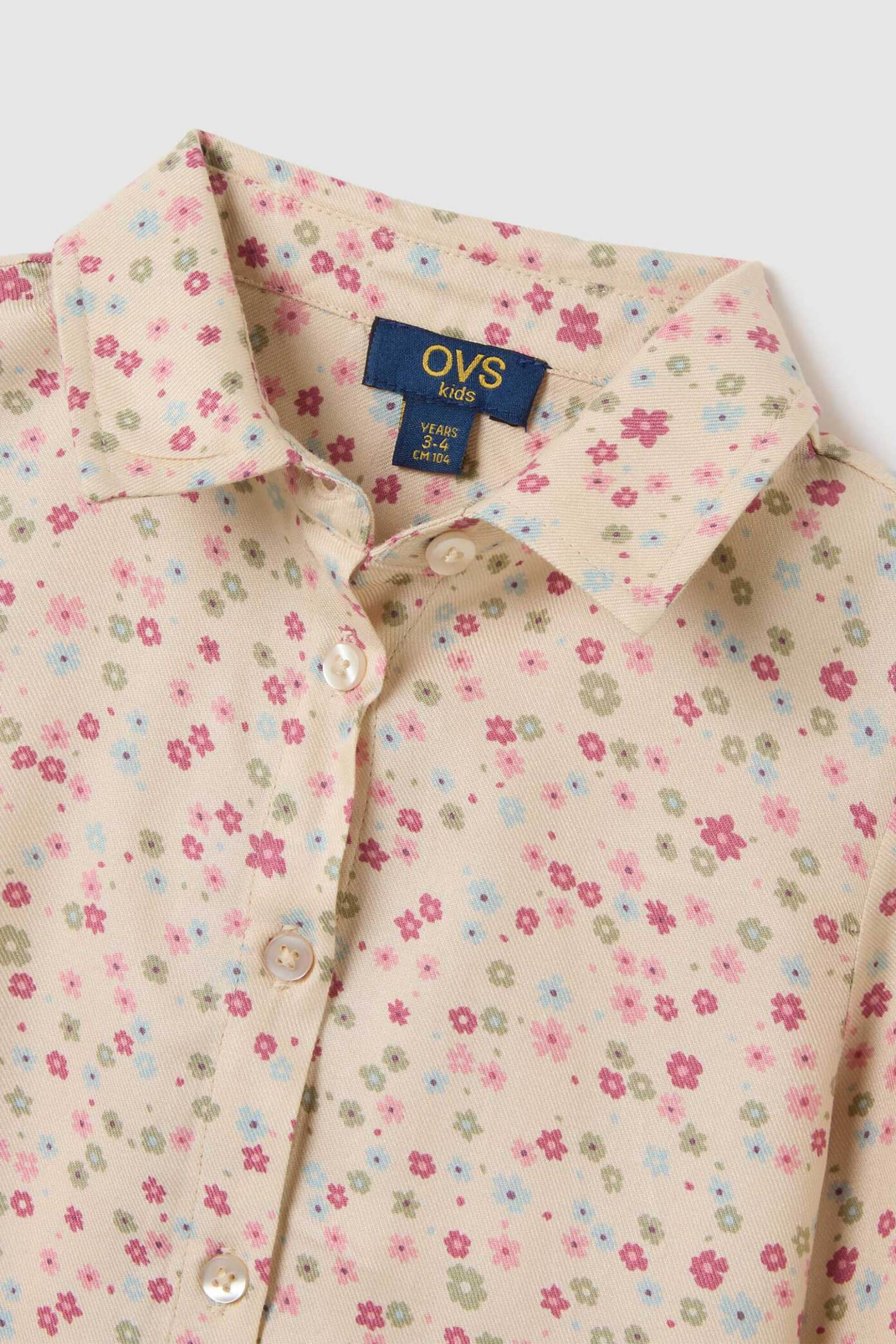 OVS παιδικό μακρυμάνικο πουκάμισο με floral print - 002468159 Ροζ φωτογραφία