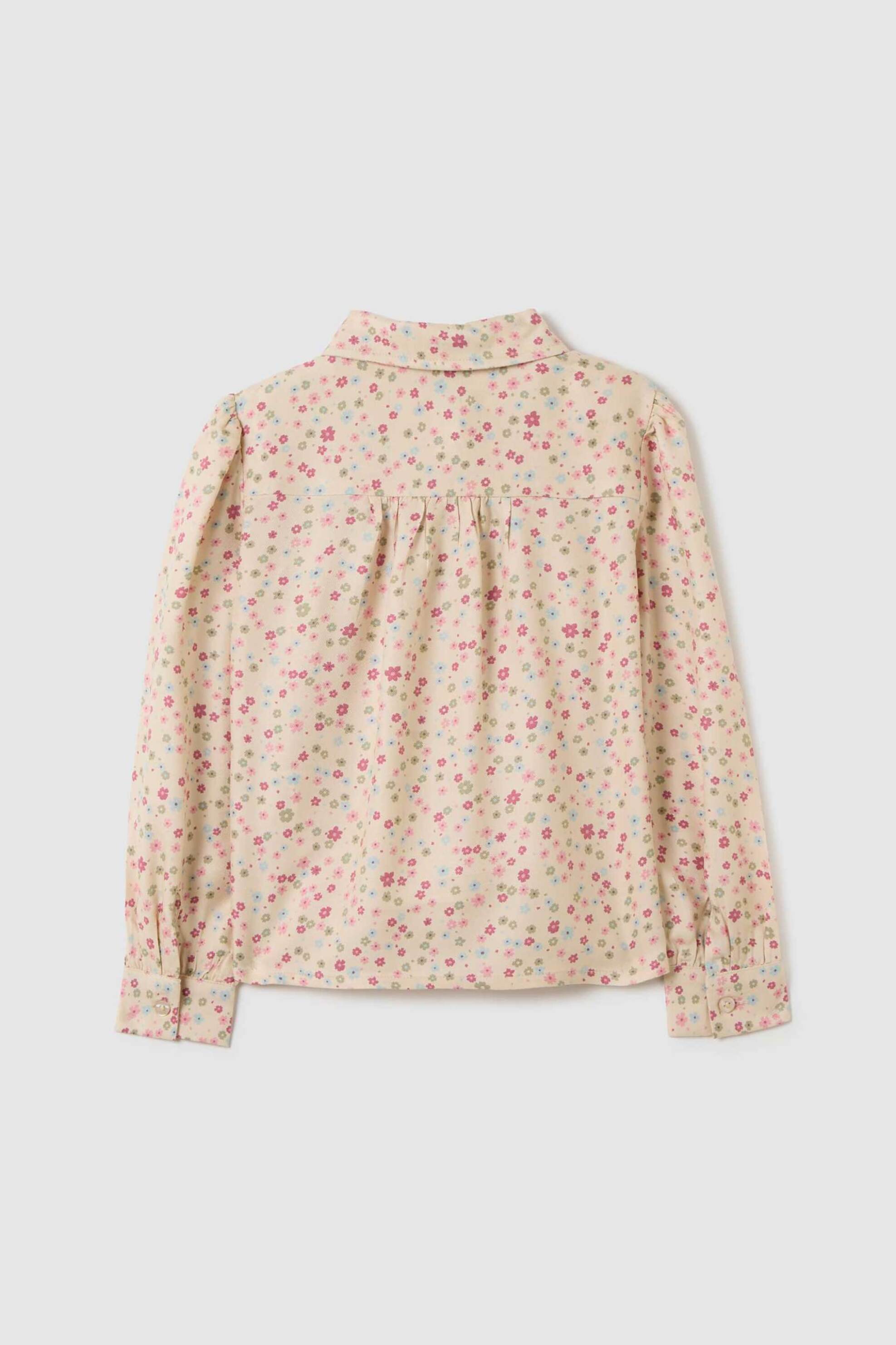 OVS παιδικό μακρυμάνικο πουκάμισο με floral print - 002468159 Ροζ φωτογραφία