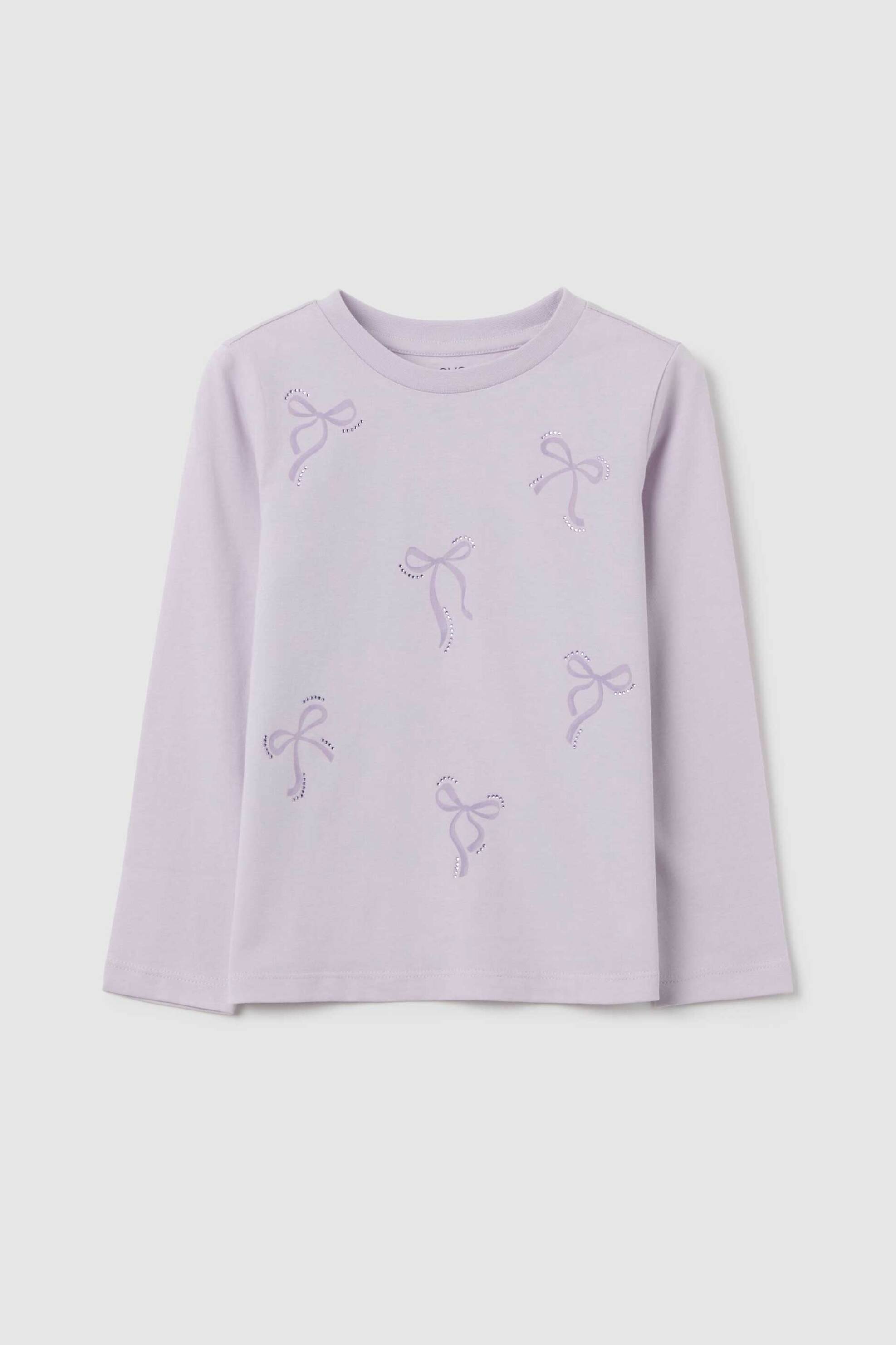 OVS παιδική μπλούζα με print Regular Fit - 002472671 Βιολετί