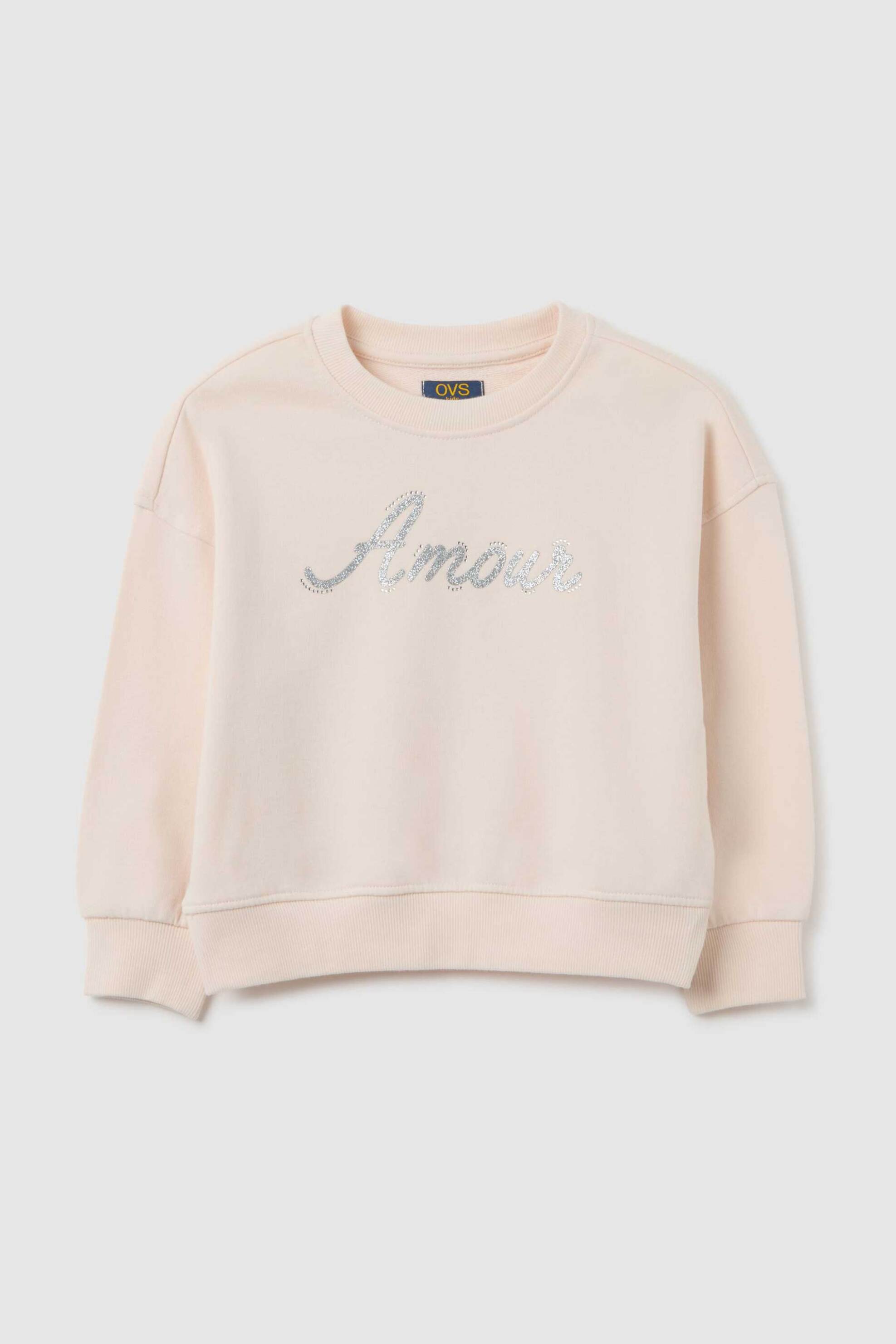 OVS παιδική μπλούζα φούτερ με print Regular Fit - 002472727 Ροζ