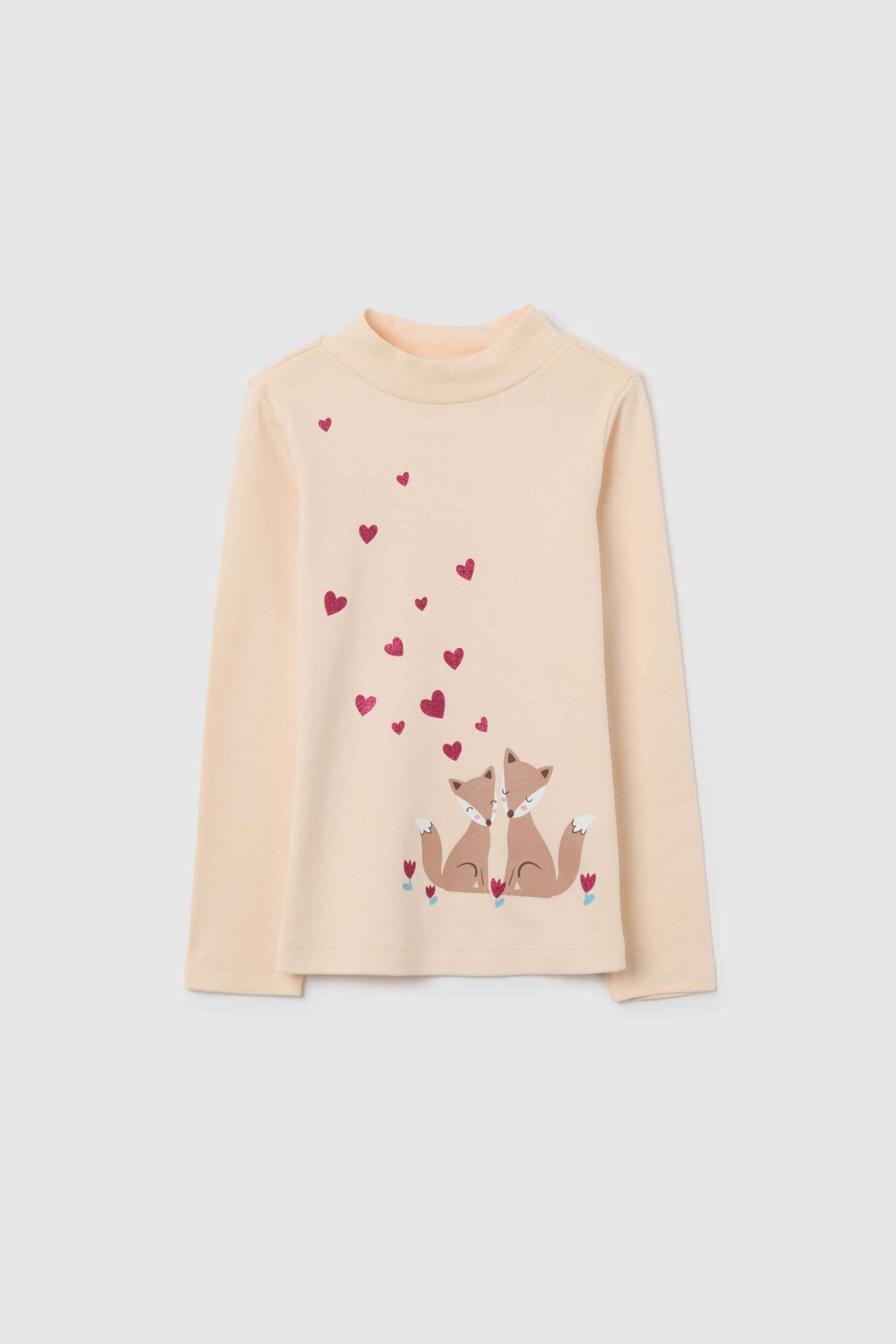 OVS παιδικό πουλόβερ με print Regular Fit - 002481665 Ροζ