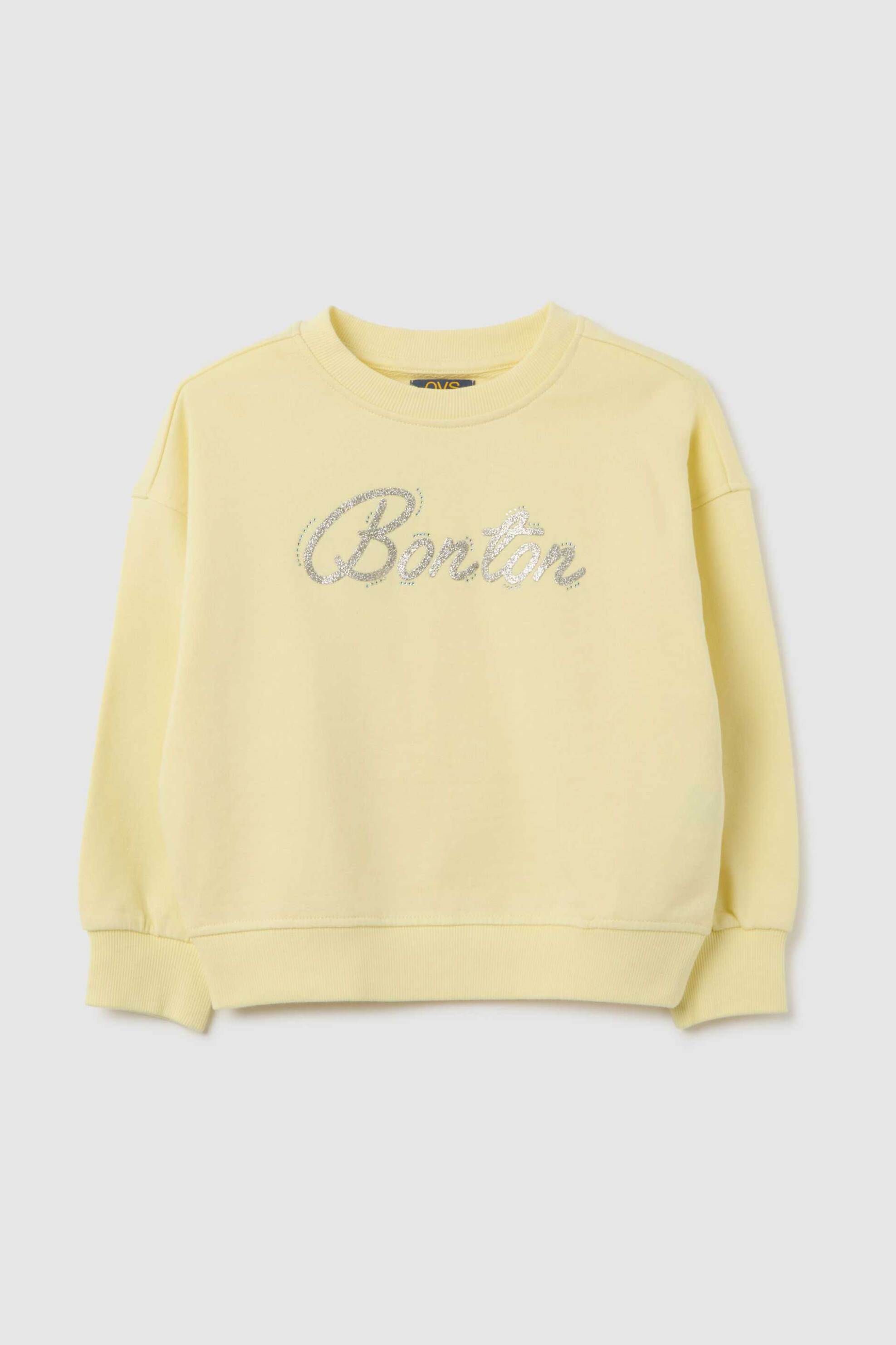 OVS παιδική μπλούζα φούτερ με letter print - 002472741 Κίτρινο