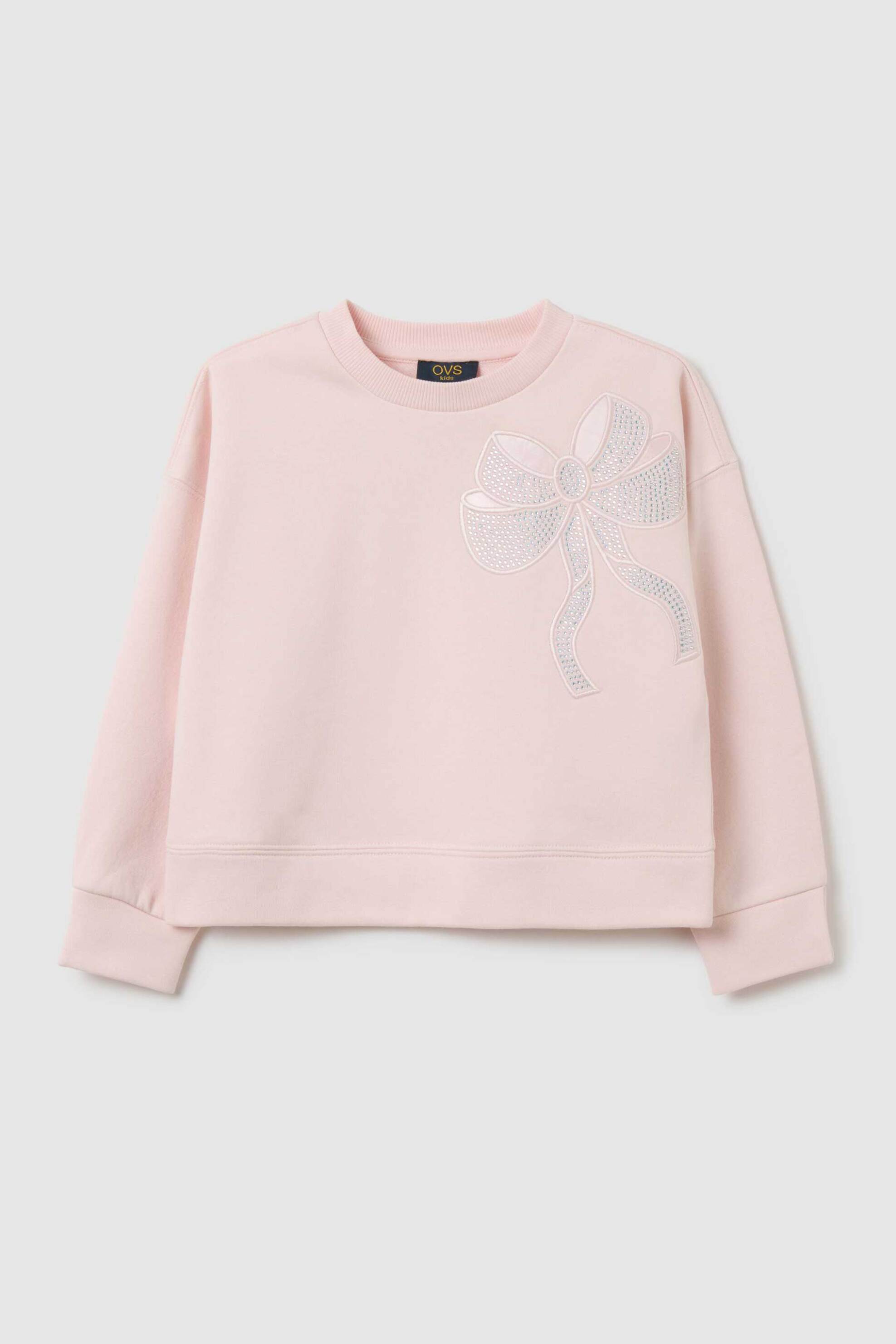 OVS παιδική μπλούζα φούτερ με print Regular Fit - 002476295 Ροζ