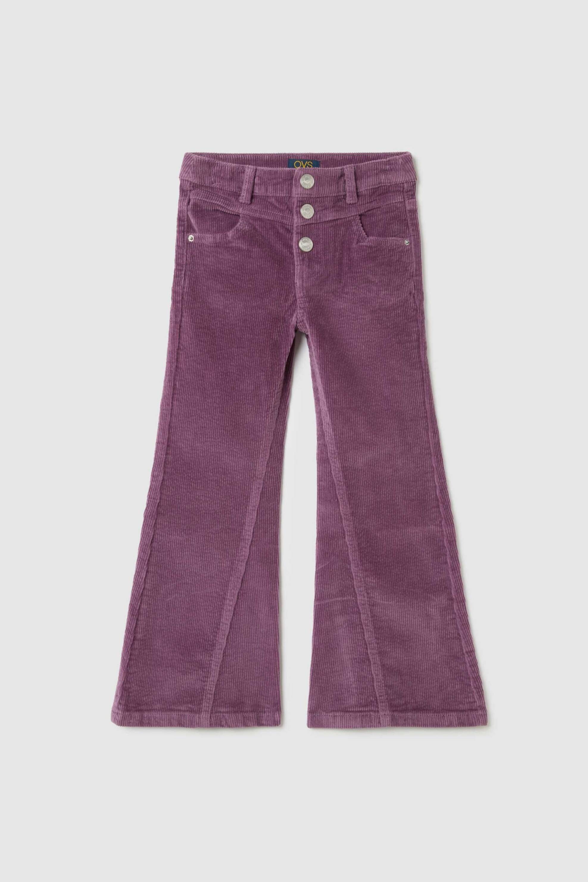OVS παιδικό τζιν παντελόνι Flare Fit - 002468126 Βιολετί
