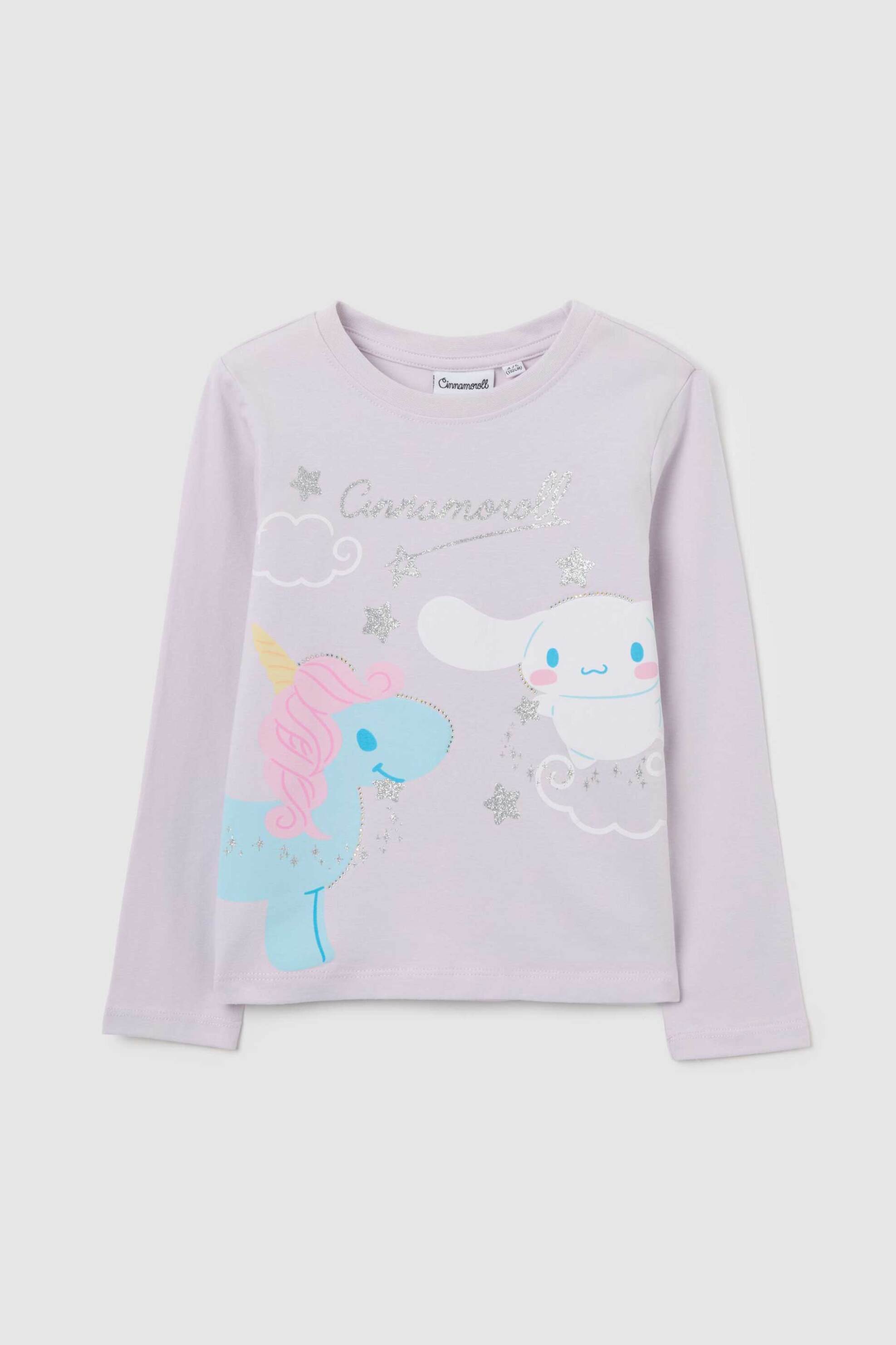 OVS παιδική μπλούζα με print Regular Fit - 002475356 Βιολετί