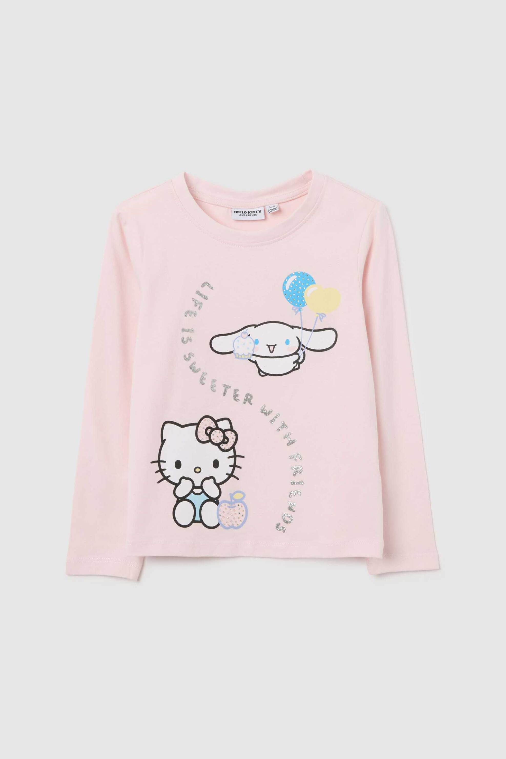 OVS παιδική μπλούζα με print Hello Kitty Regular Fit - 002475370 Ροζ