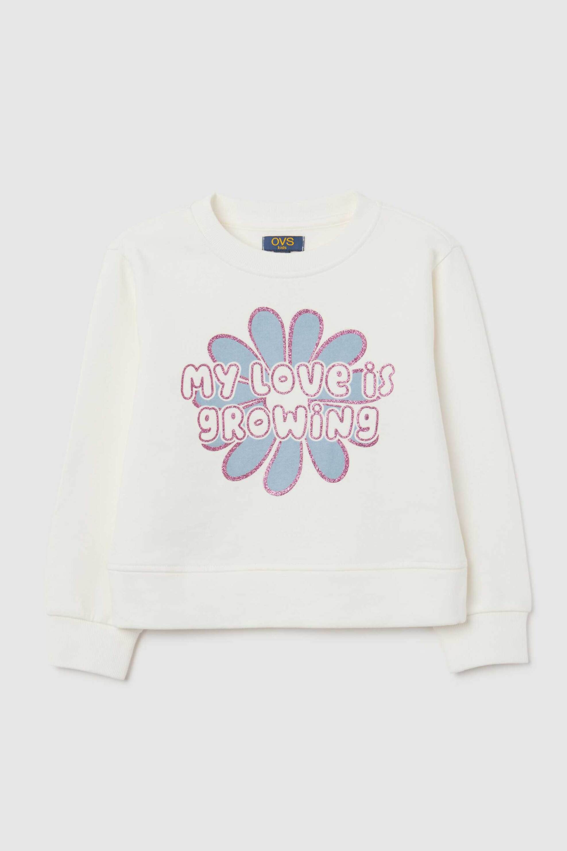 OVS παιδική μπλούζα με print Regular Fit - 002481062 Λευκό