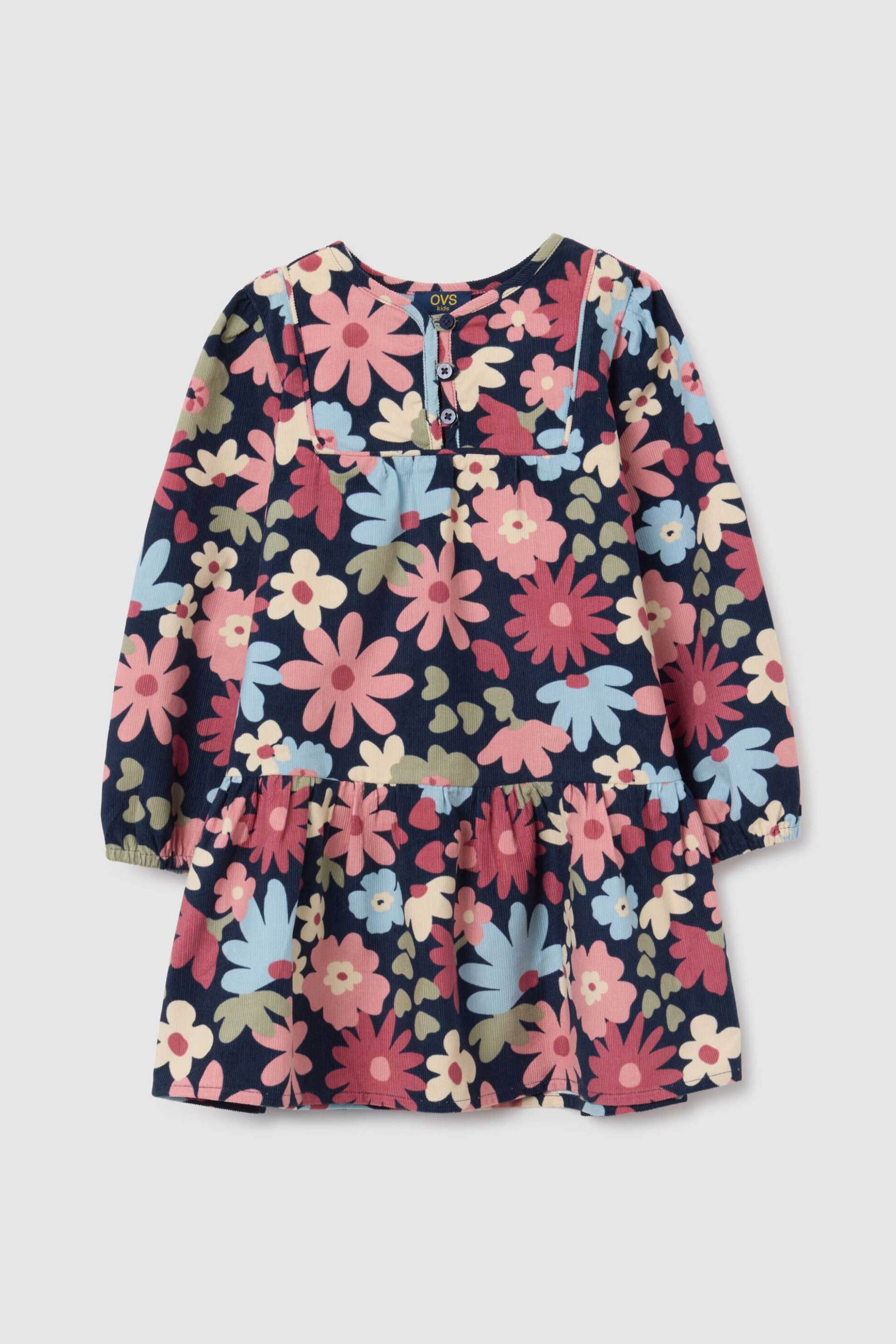 OVS παιδικό φόρεμα με floral print - 002468119 Ροζ