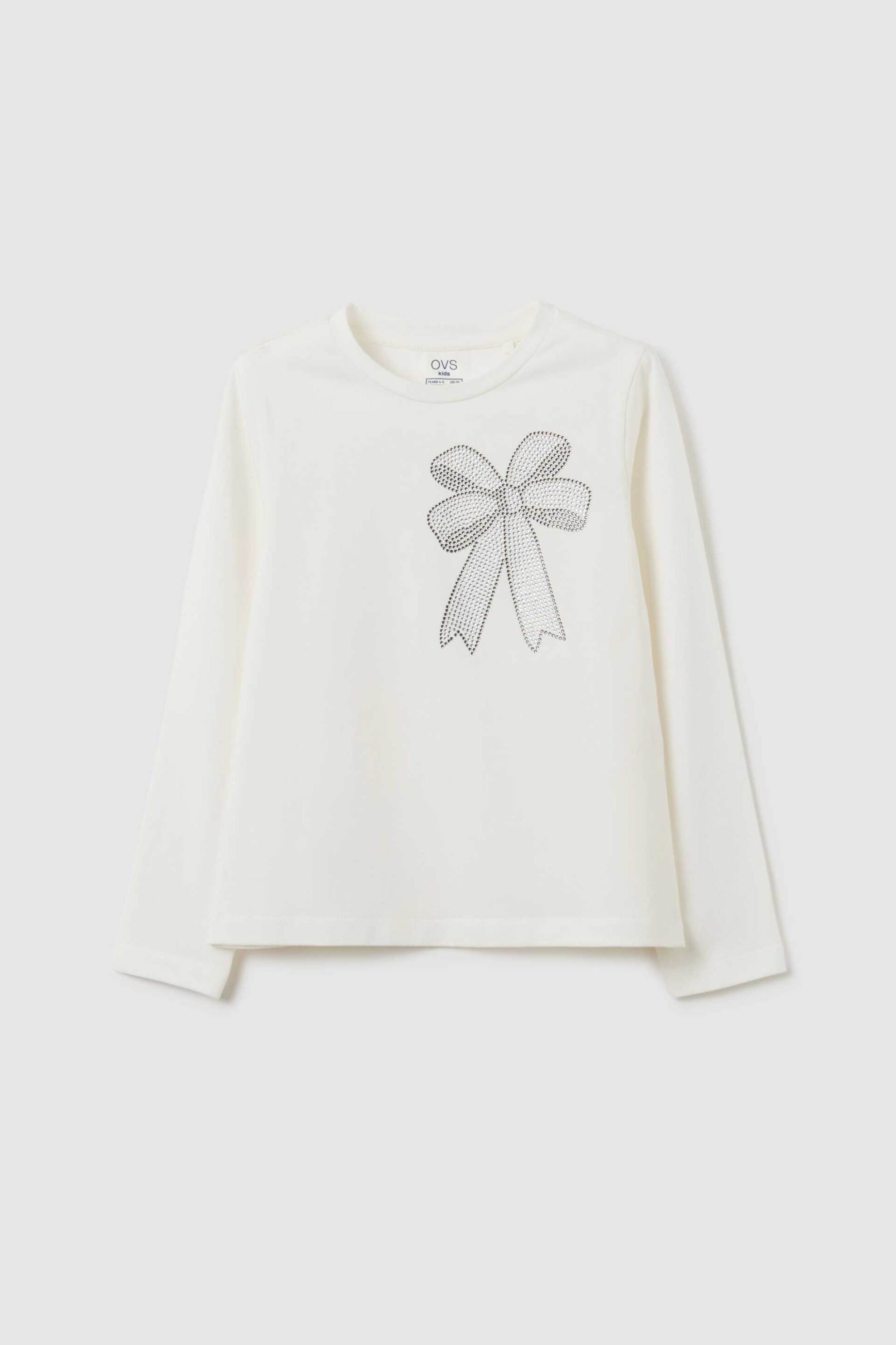 OVS παιδική μπλούζα με print Regular Fit - 002476329 Λευκό