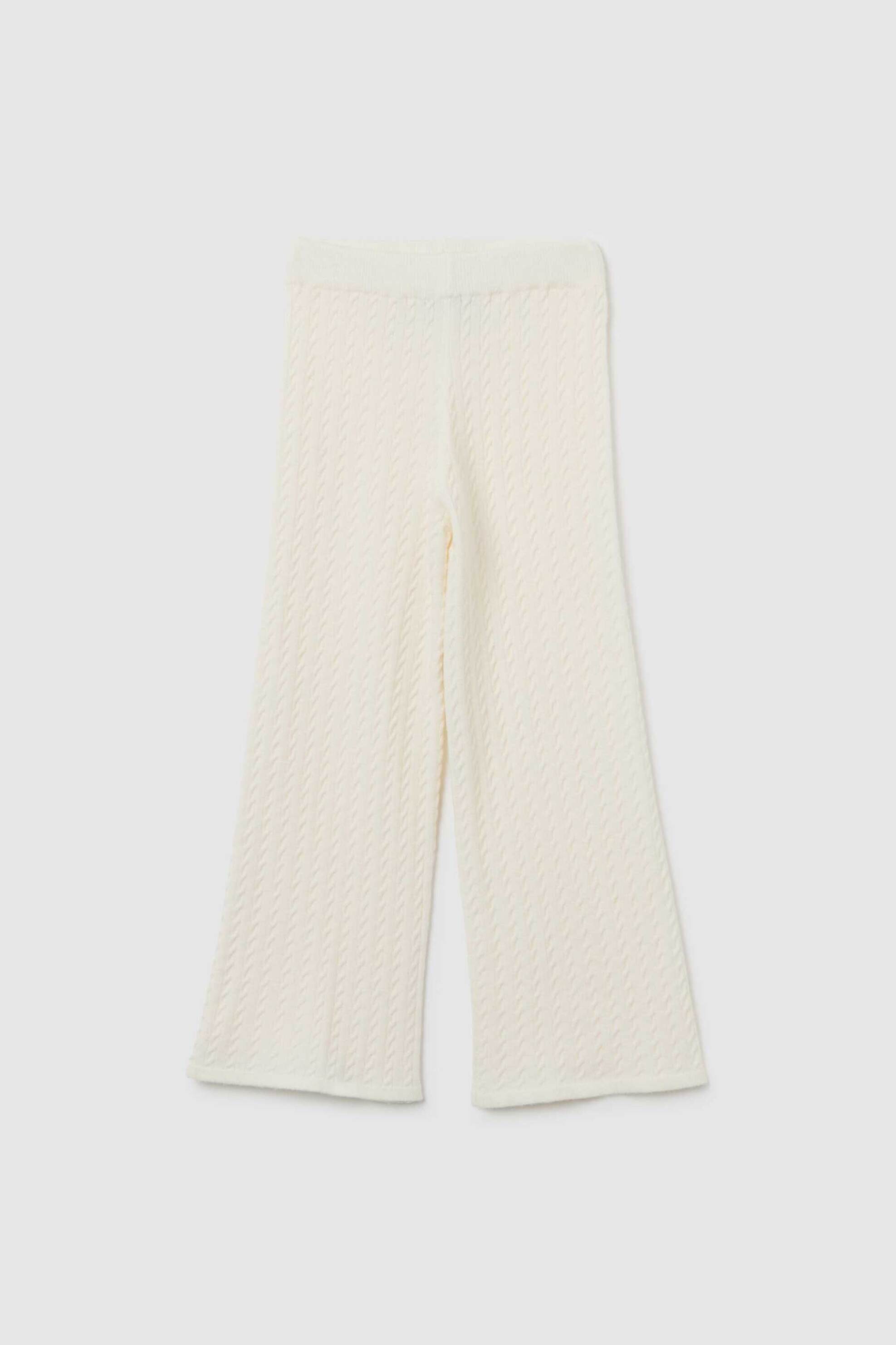 OVS παιδικό κολάν με ανάγλυφο σχέδιο μονόχρωμο - 002480734 Λευκό