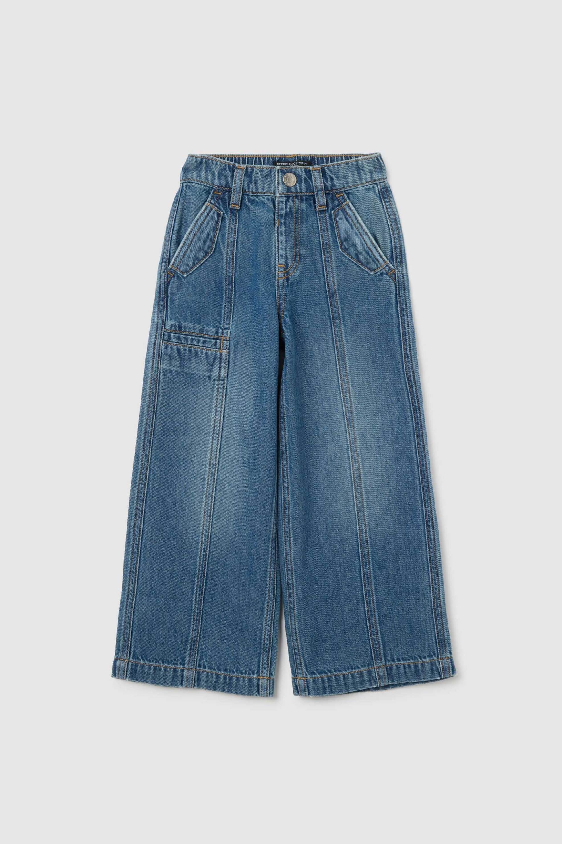 OVS παιδικό τζιν παντελόνι Wide Leg - 002457255 Μπλε Σκούρο