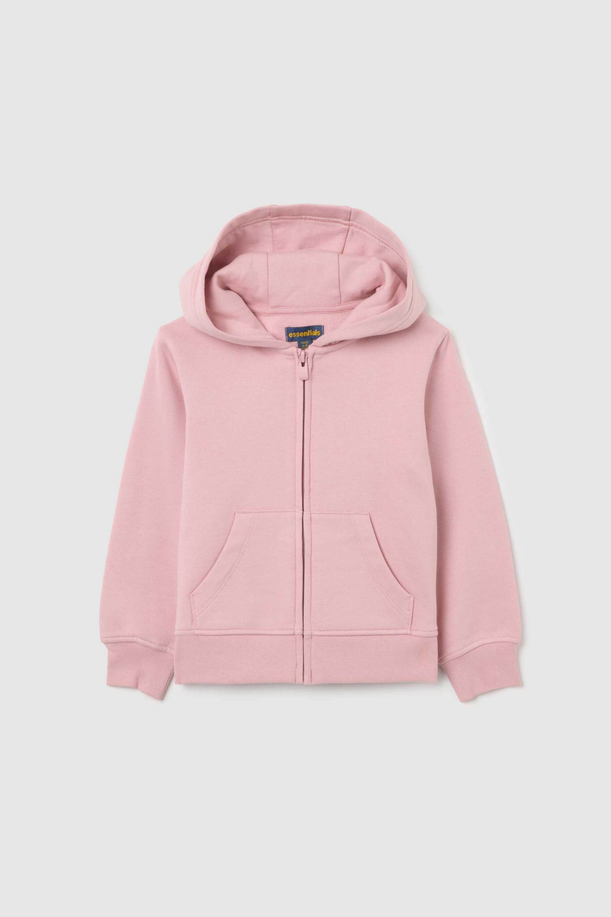 OVS παιδική ζακέτα φούτερ με κουκούλα μονόχρωμη - 002484090 Ροζ