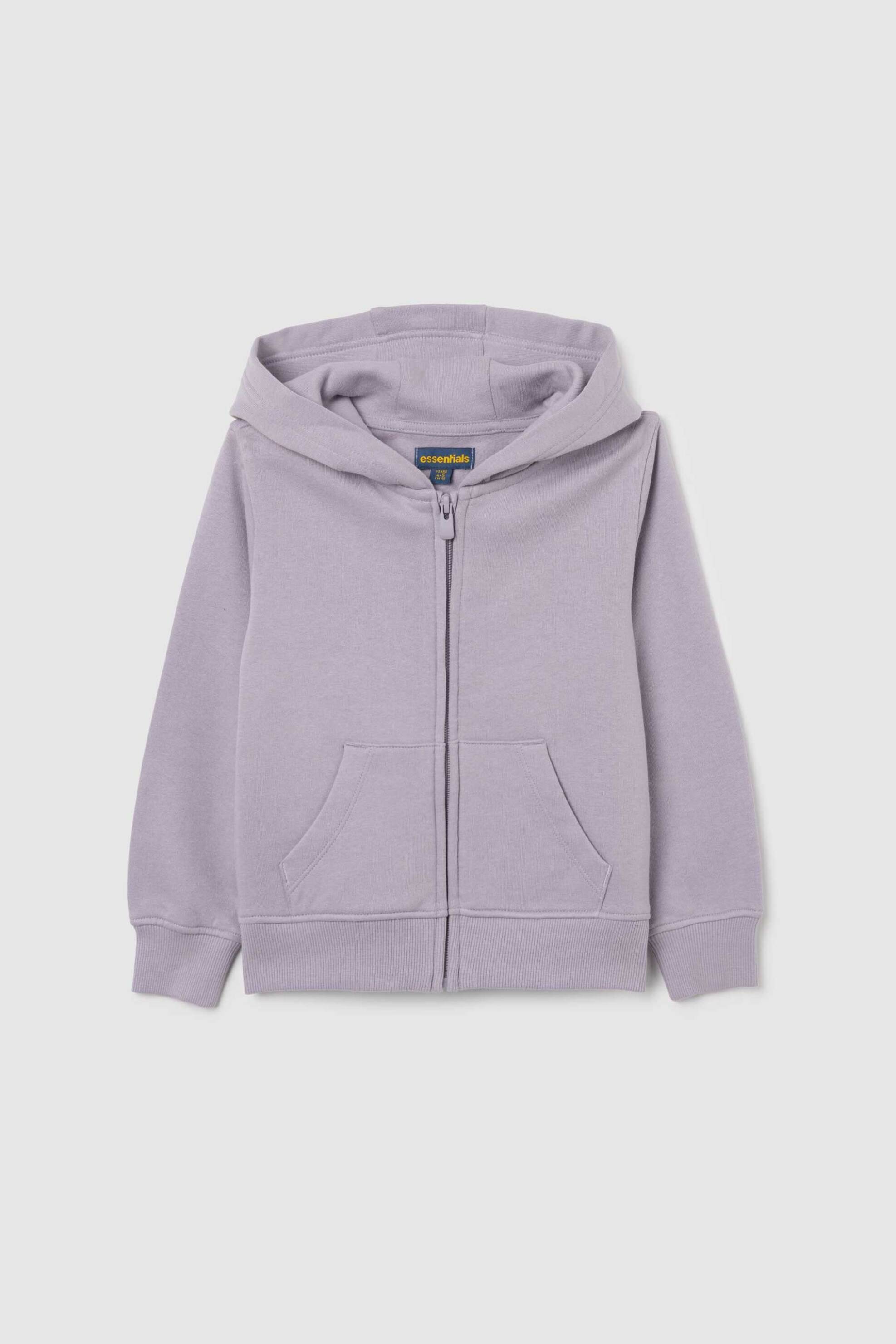 OVS παιδική ζακέτα φούτερ με κουκούλα μονόχρωμη - 002484104 Βιολετί