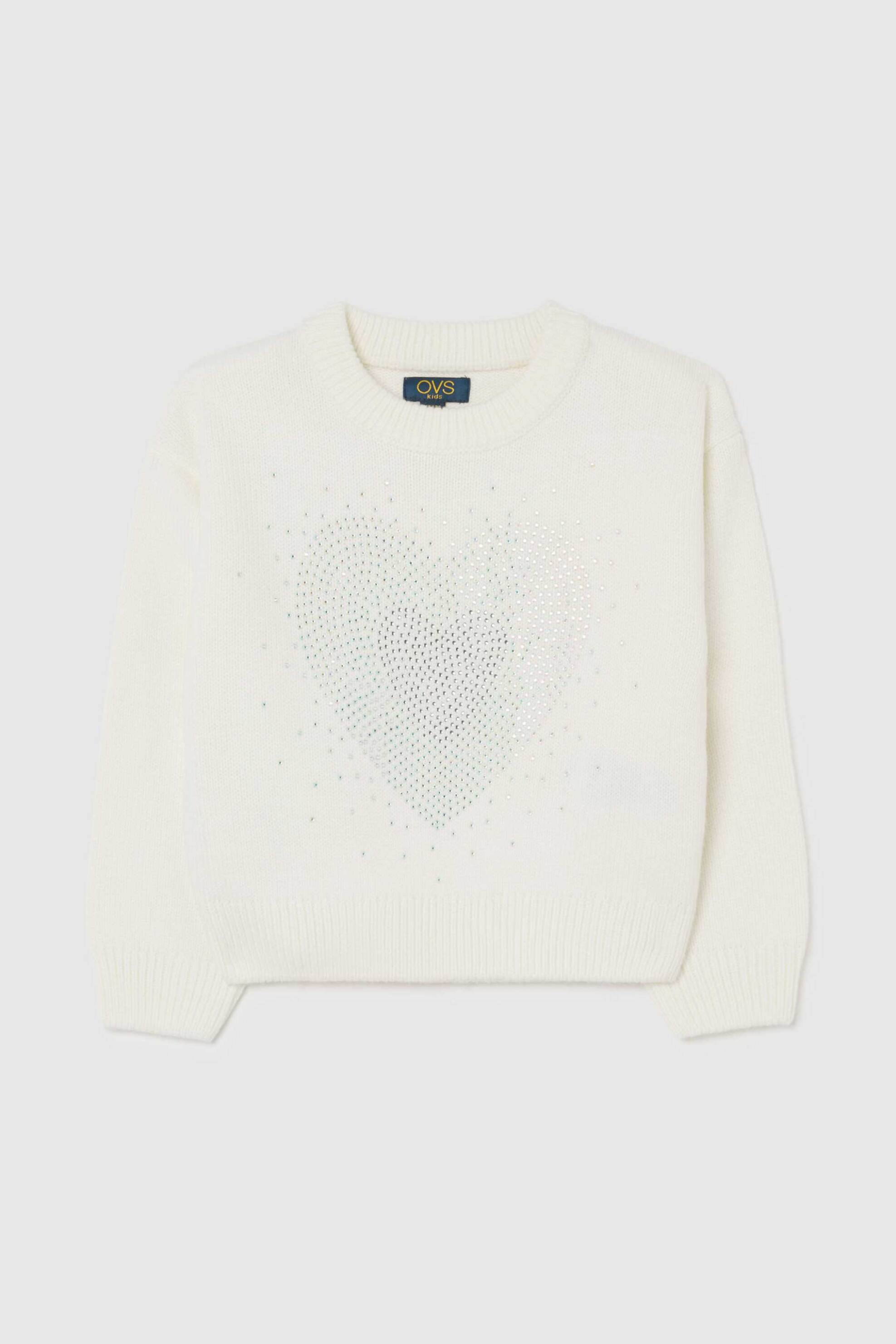 OVS παιδικό πουλόβερ με print Regular Fit - 002485979 Λευκό