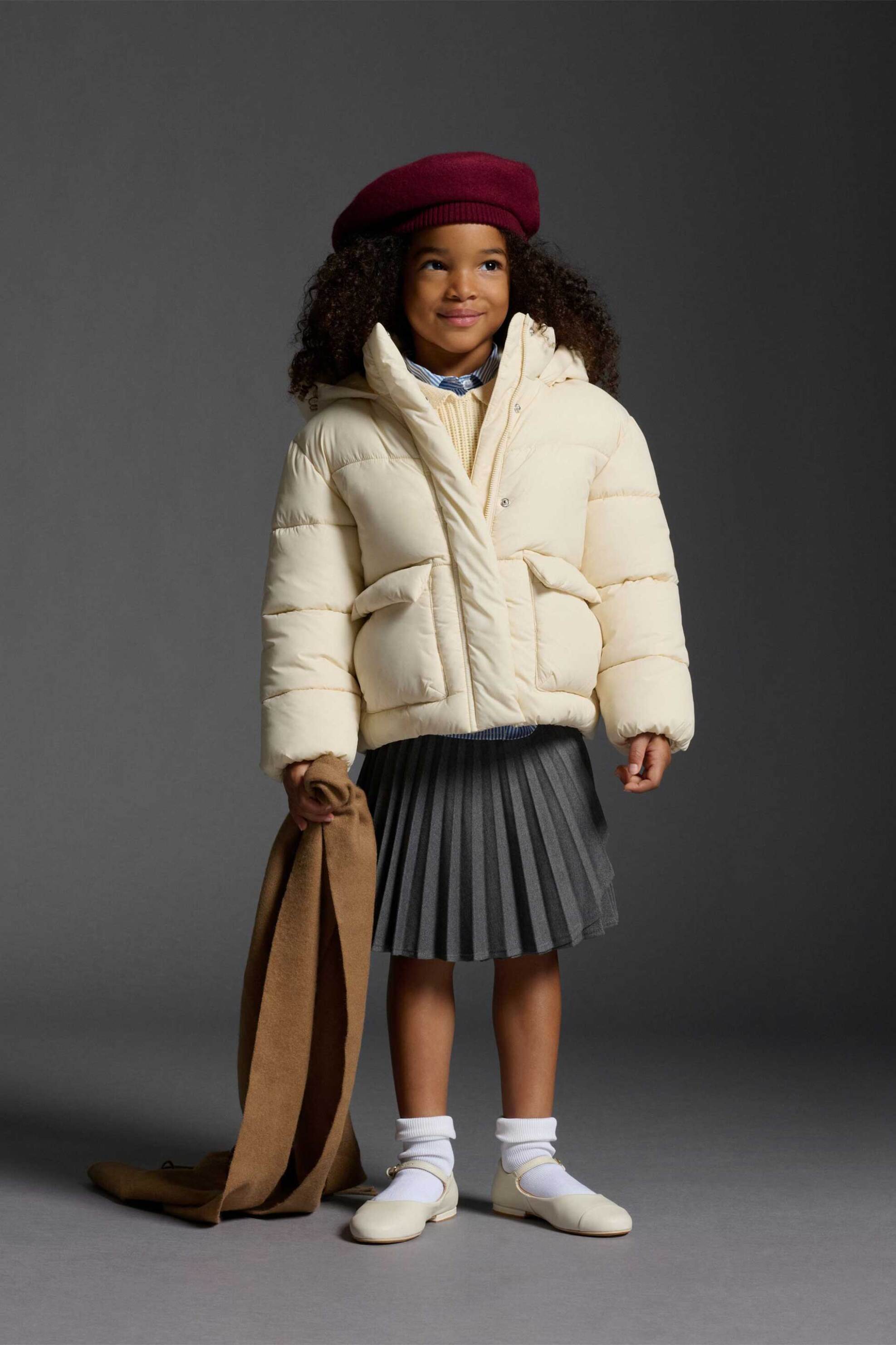 OVS παιδικό μπουφάν με καπιτονέ σχέδιο και κουκούλα - 002467046 Κρέμ