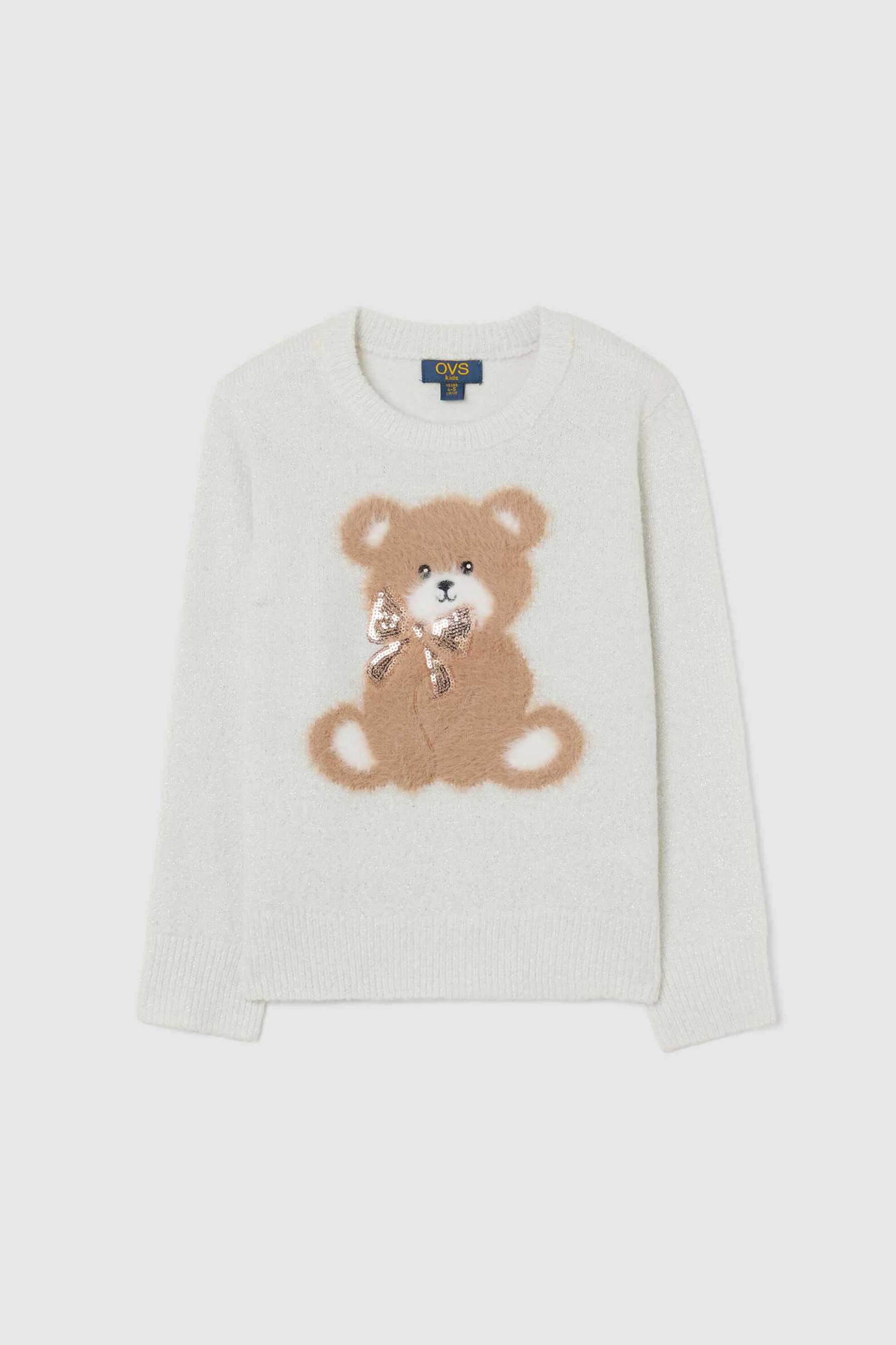 OVS παιδικό πουλόβερ με print Regular Fit - 002485972 Λευκό
