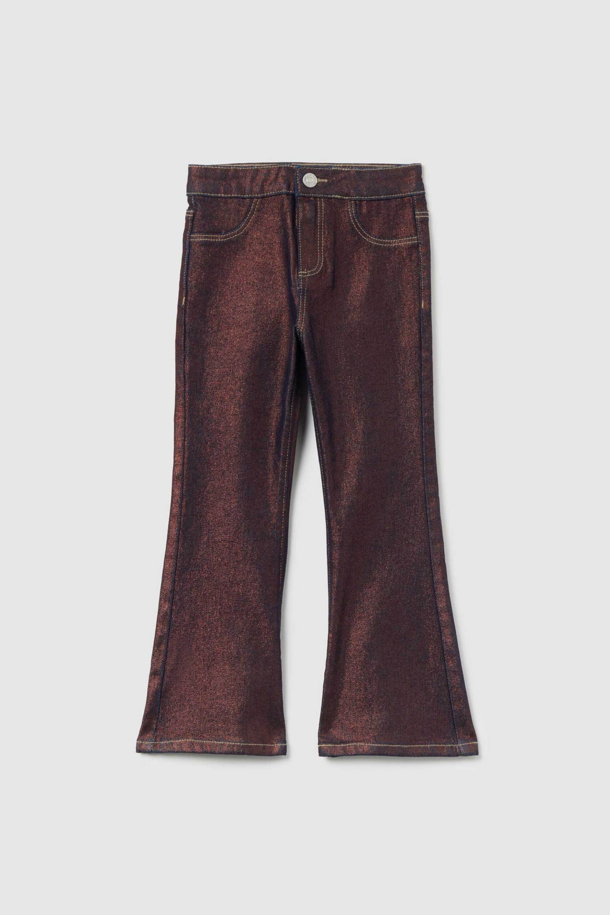 OVS παιδικό τζιν παντελόνι Flare Fit - 002457477 Καφέ