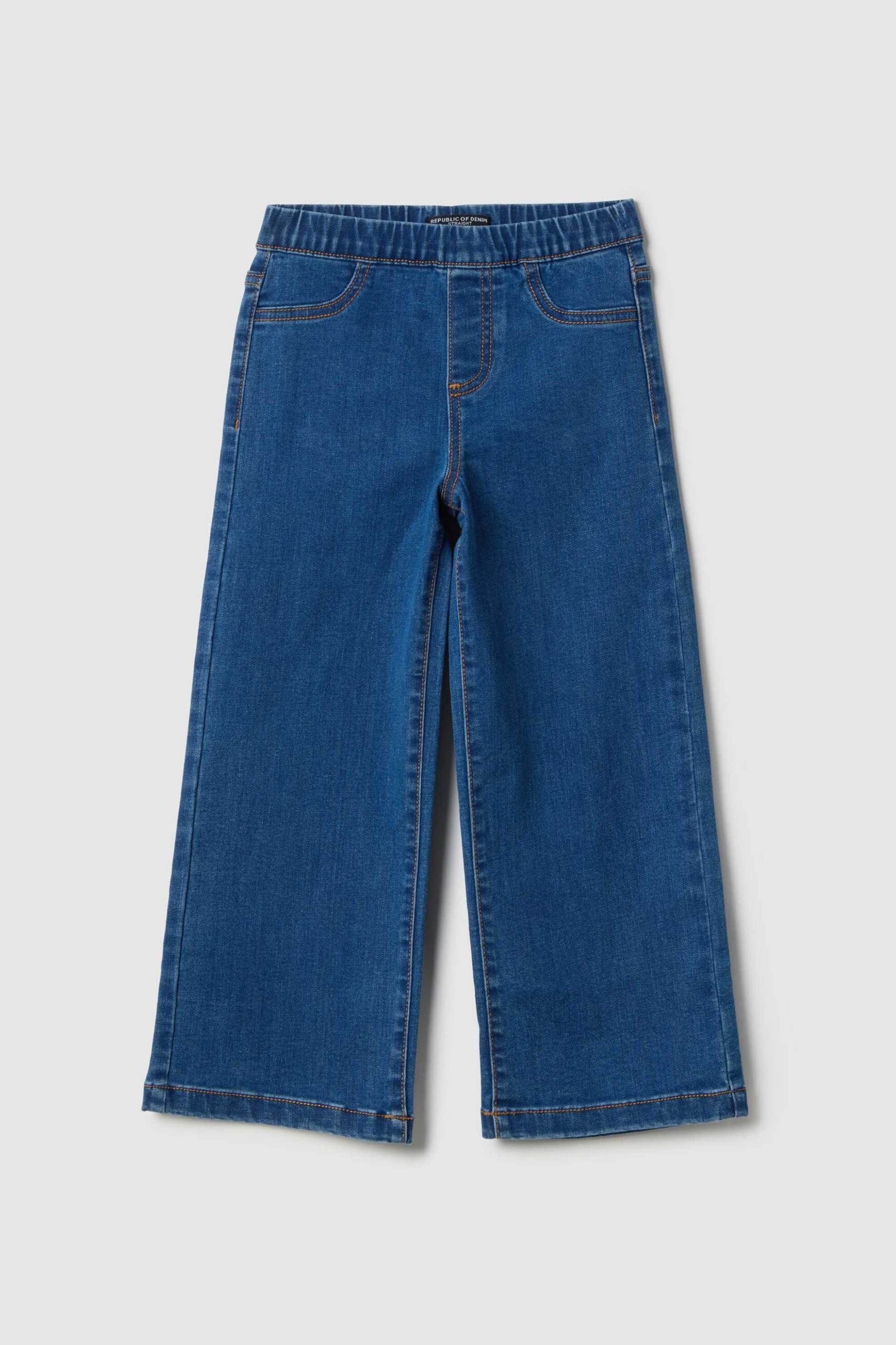 OVS παιδικό τζιν παντελόνι με ελαστική μέση Regular Fit - 002551588 Denim Blue Σκούρο