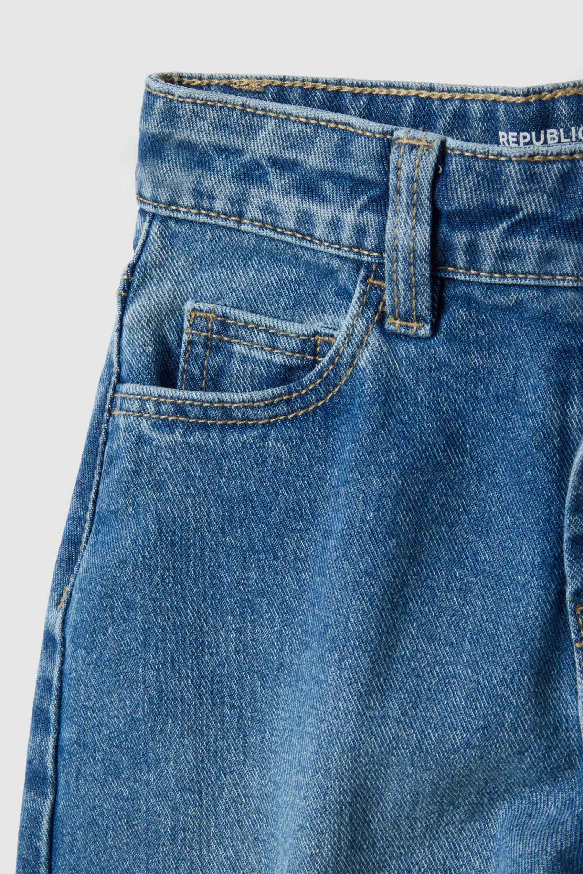 Ovs Παιδικό Τζιν Παντελόνι Barrel Fit - 002551570 Denim Blue Σκούρο