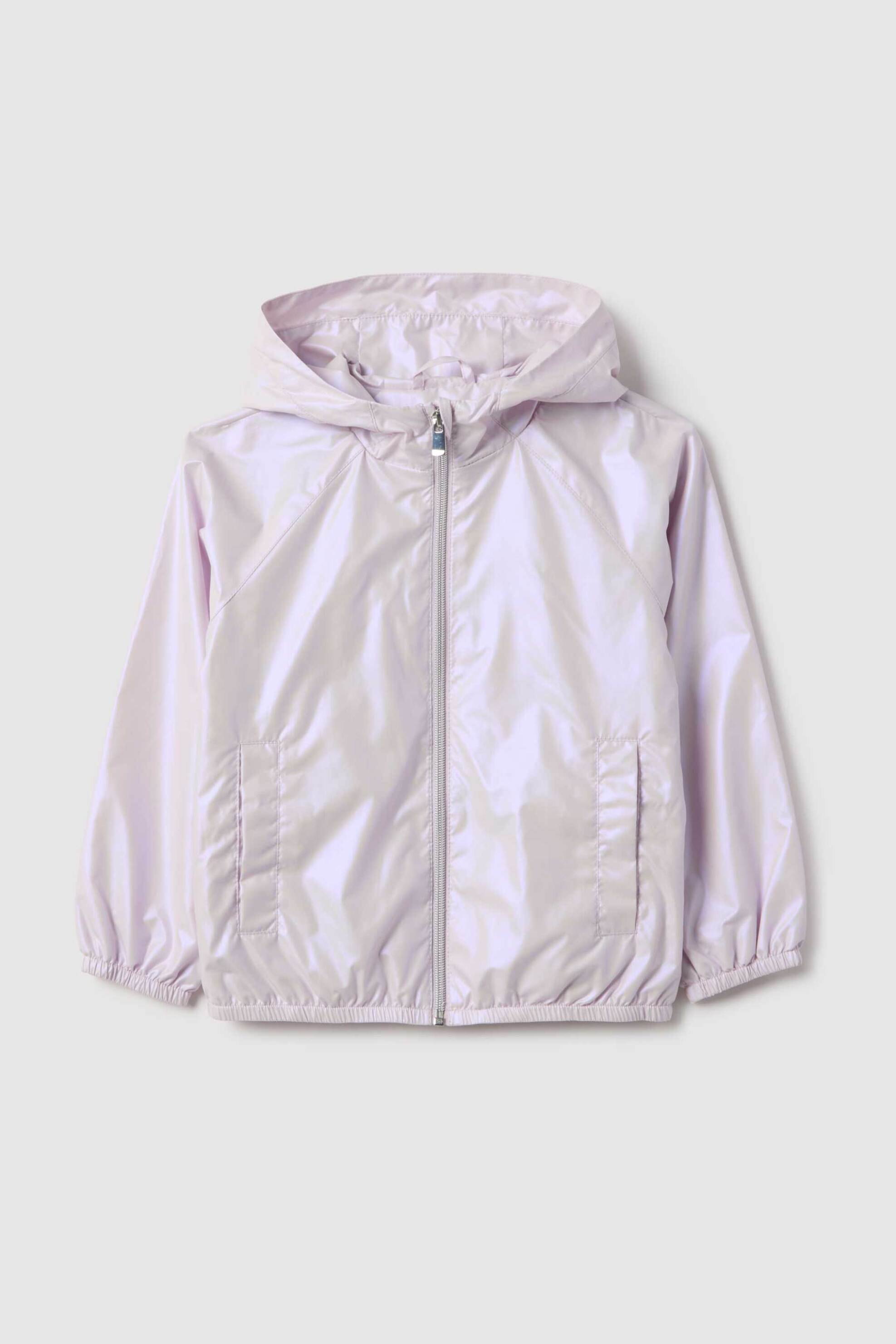 OVS παιδικό μπουφάν μονόχρωμο με κουκούλα Regular Fit - 002516454 Βιολετί