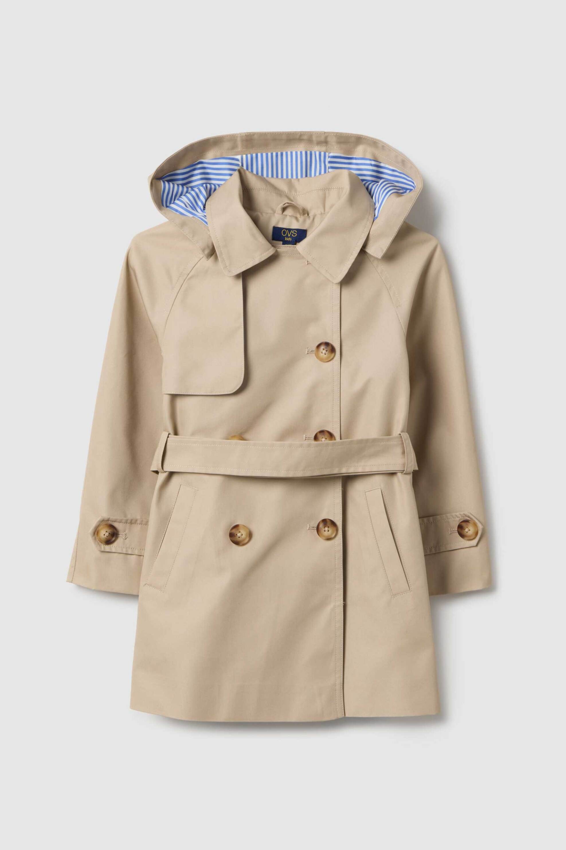 OVS παιδική καπαρντίνα με κουκούλα Regular Fit - 002551582 Μπεζ
